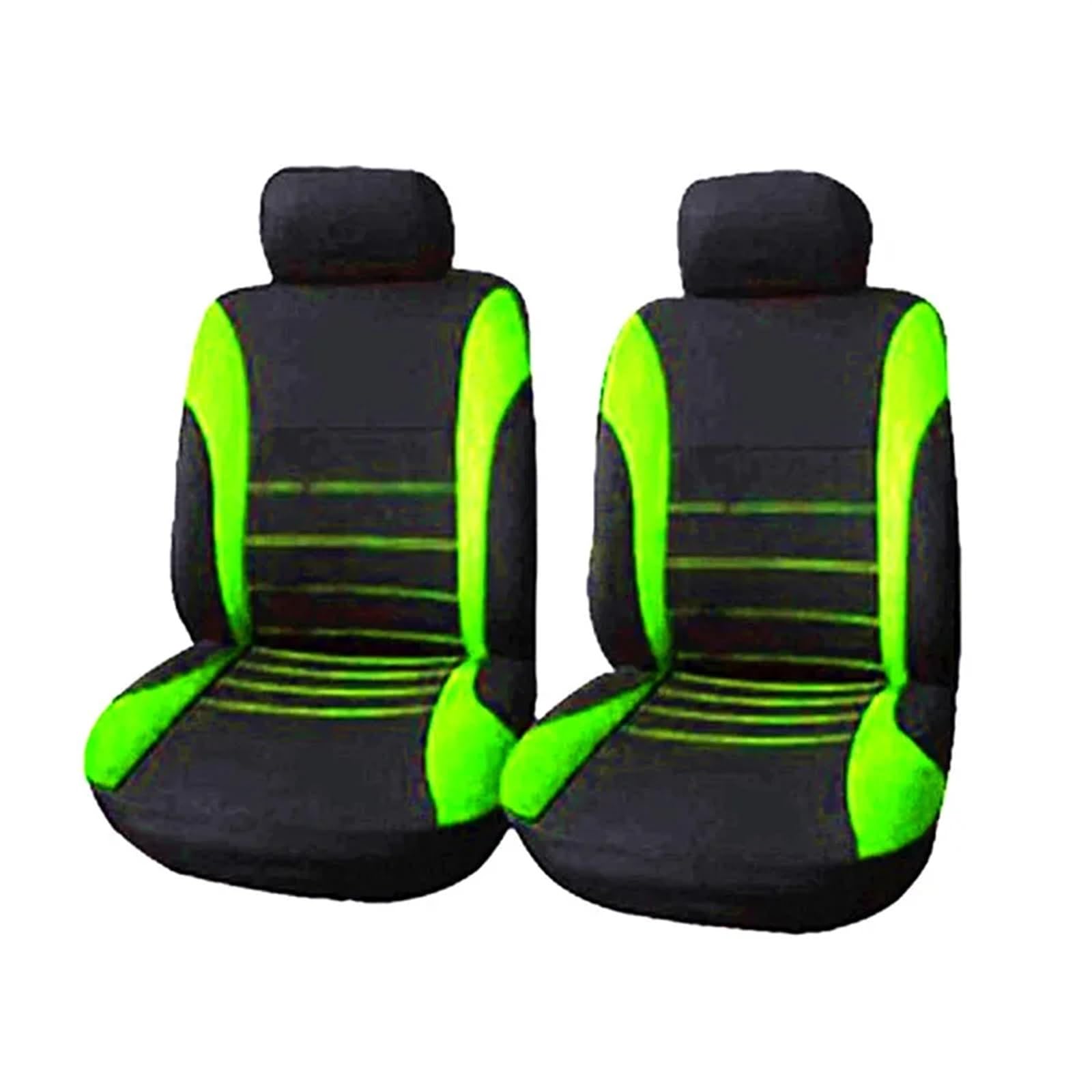 LIZHAYG Universal SitzbezüGe FüR Auto Autoteile Autositzbezug Polyestergewebe 2/4/9-teiliges Set Vierjahreszeiten-Universal-Autositzkissen vorne/hinten(2 seat Green) von LIZHAYG