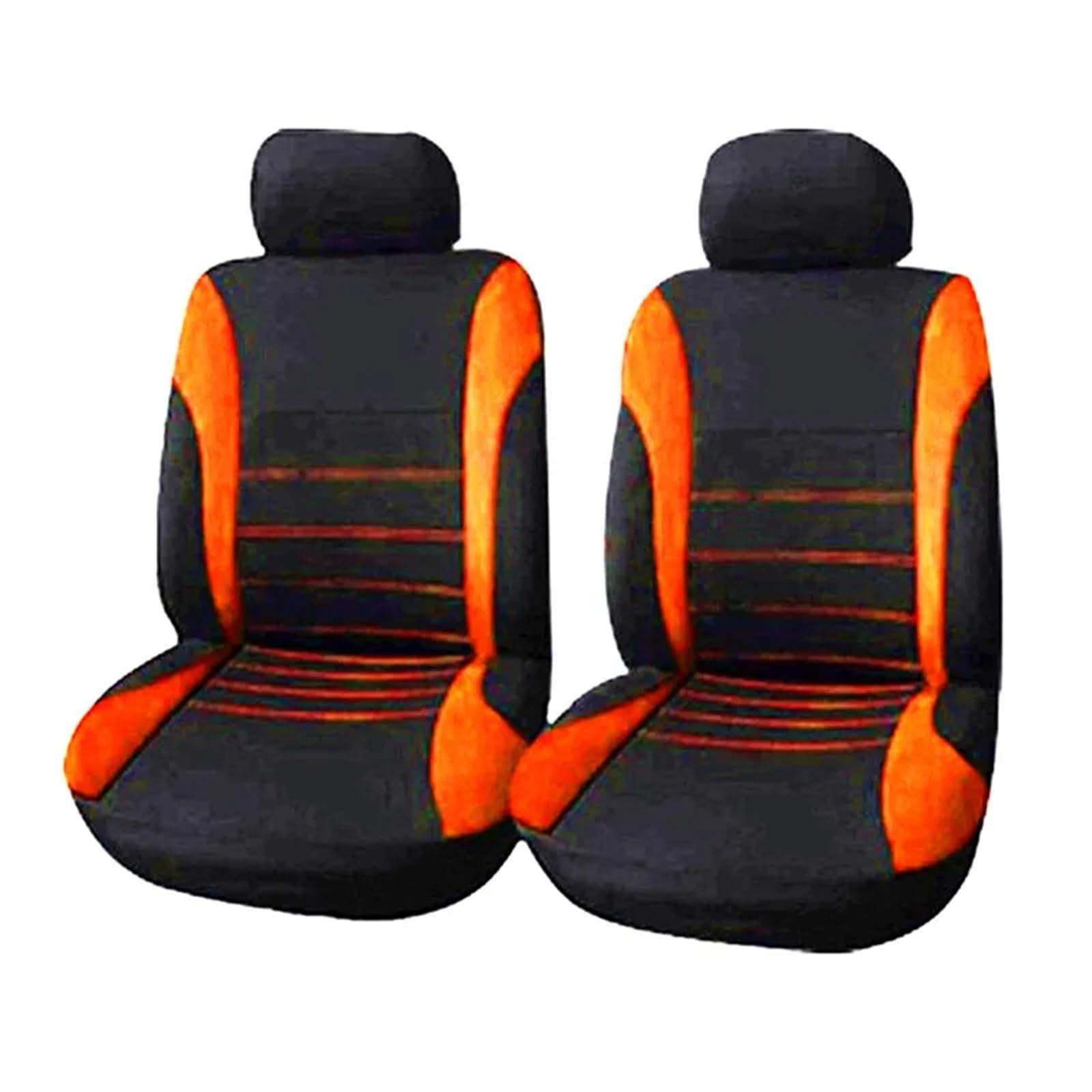 LIZHAYG Universal SitzbezüGe FüR Auto Autoteile Autositzbezug Polyestergewebe 2/4/9-teiliges Set Vierjahreszeiten-Universal-Autositzkissen vorne/hinten(2 seat orange) von LIZHAYG