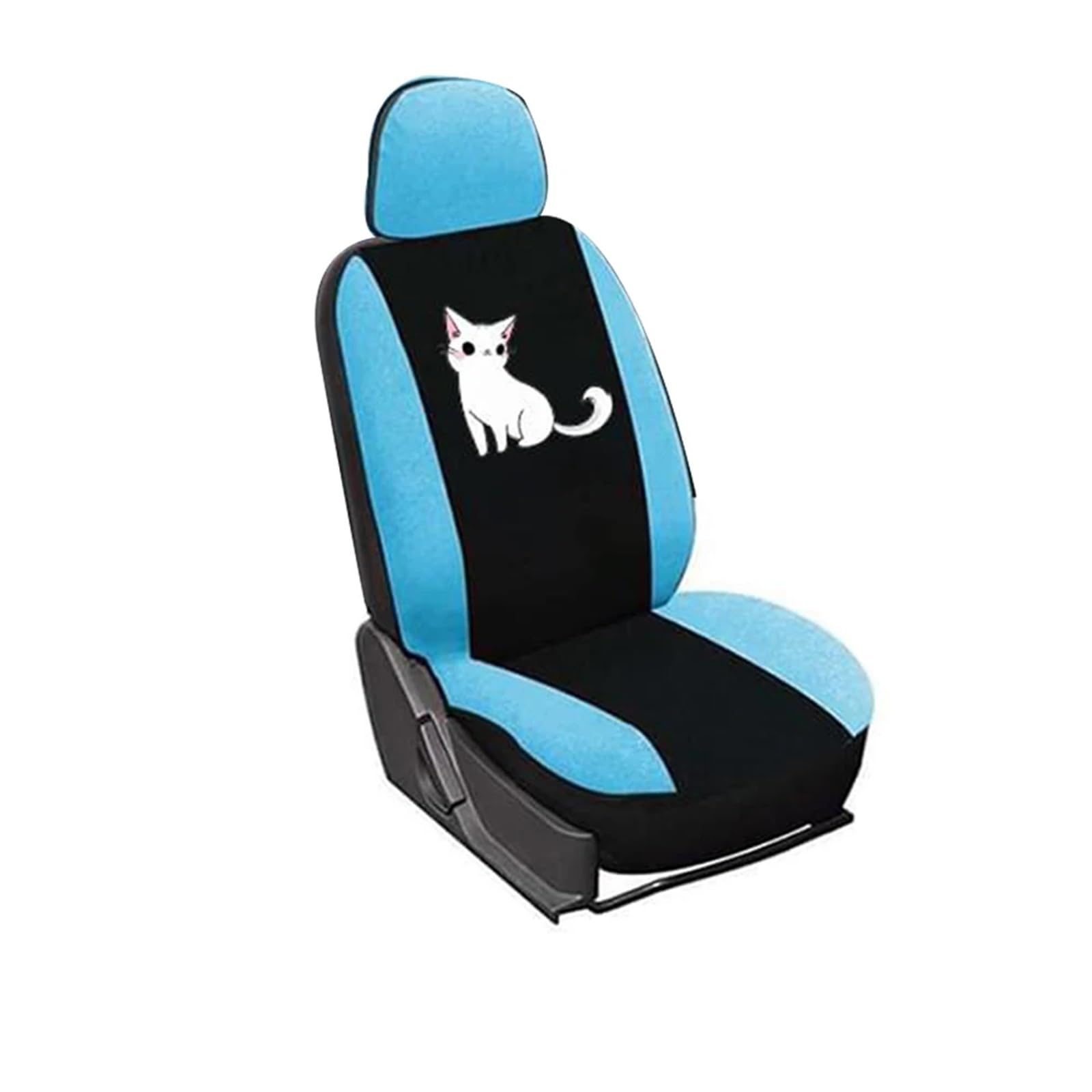 LIZHAYG Universal SitzbezüGe FüR Auto Niedliche Katze Bedruckte Universal-Sitzbezüge for die Vorderseite des Autos/vollständiger Autositzbezug 2/4/9 Stück Autositzschutzbezüge(Blue (1 Font seat)) von LIZHAYG