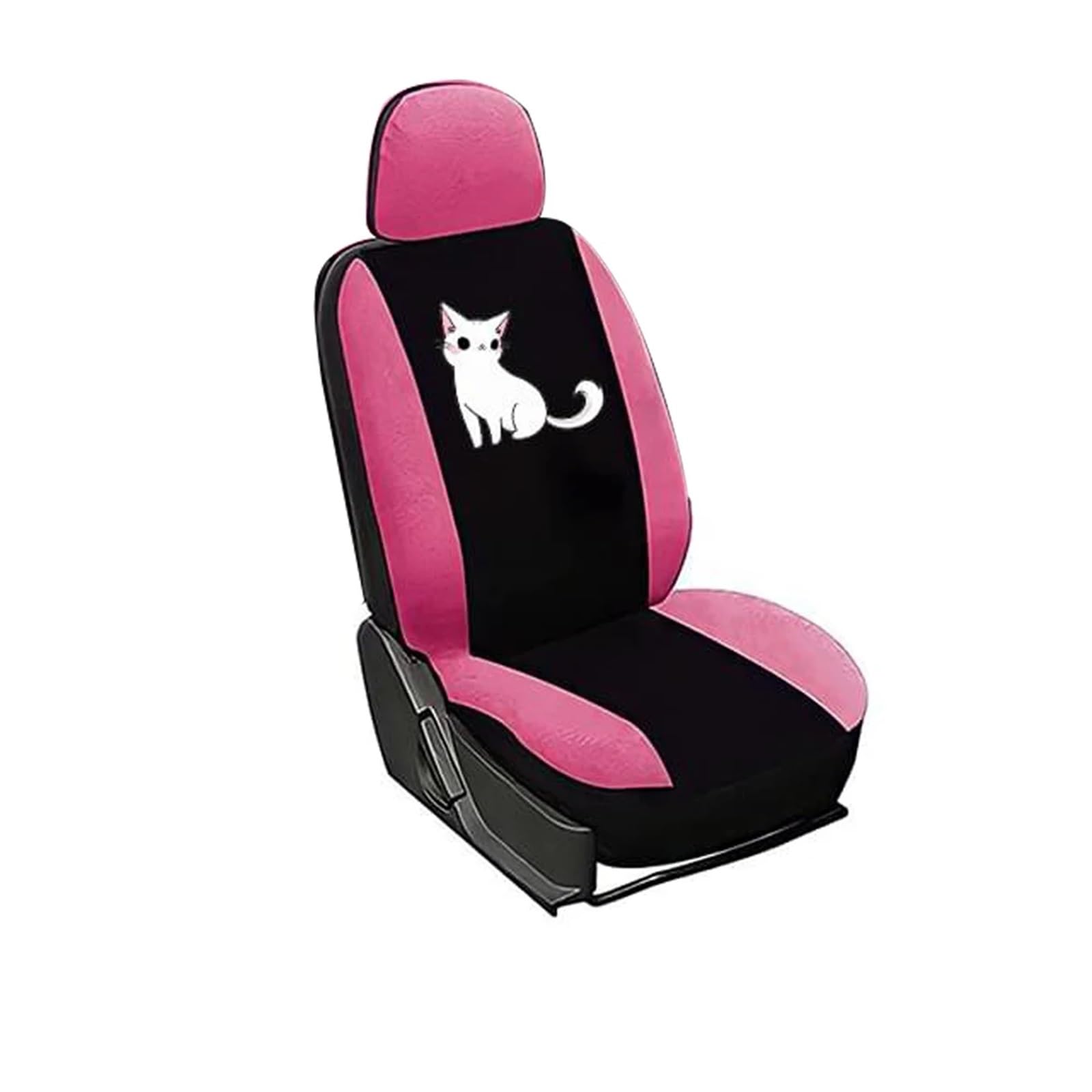 LIZHAYG Universal SitzbezüGe FüR Auto Niedliche Katze Bedruckte Universal-Sitzbezüge for die Vorderseite des Autos/vollständiger Autositzbezug 2/4/9 Stück Autositzschutzbezüge(Pink (1 Font seat)) von LIZHAYG