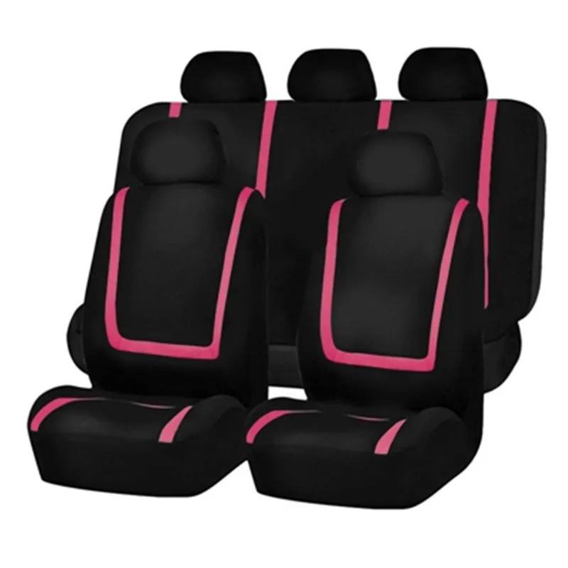 LIZHAYG Universal SitzbezüGe FüR Auto Universeller Autositzbezug, Auto-Innenraum-Stil, Dekoration, Autositz-Schutzanzug for Vier Jahreszeiten(Pink-5 seat) von LIZHAYG