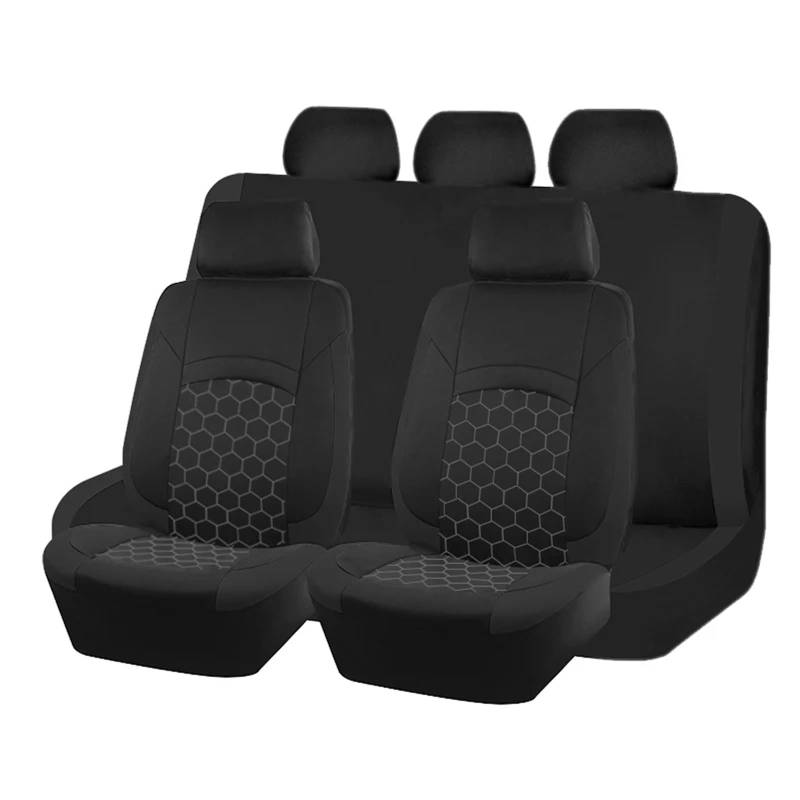 LIZHAYG Universal SitzbezüGe FüR Auto Universeller Autositzbezug mit Fußball-Muster, Autozubehör, Innenausstattung, passend for die meisten Autos, SUV, LKW, Van, Airbag-kompatibel(Black) von LIZHAYG