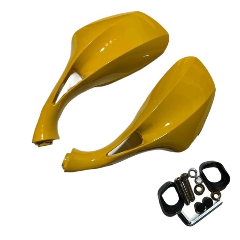 Motorrad Spiegel Seitenspiegel mit 8-mm-Gewinde for Elektroroller-Fahrrad 50 cc, 125 cc, 150 cc, 250 cc, modifizierte Rückspiegel, Universalmodell(Gold) von LIZHAYG