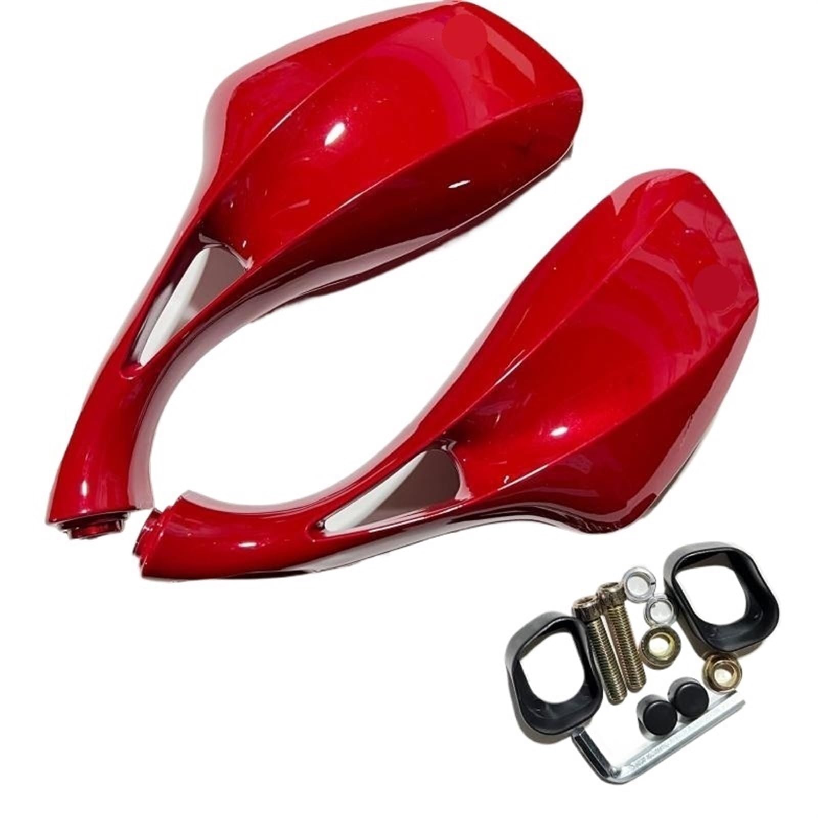 Motorrad Spiegel Seitenspiegel mit 8-mm-Gewinde for Elektroroller-Fahrrad 50 cc, 125 cc, 150 cc, 250 cc, modifizierte Rückspiegel, Universalmodell(Red) von LIZHAYG