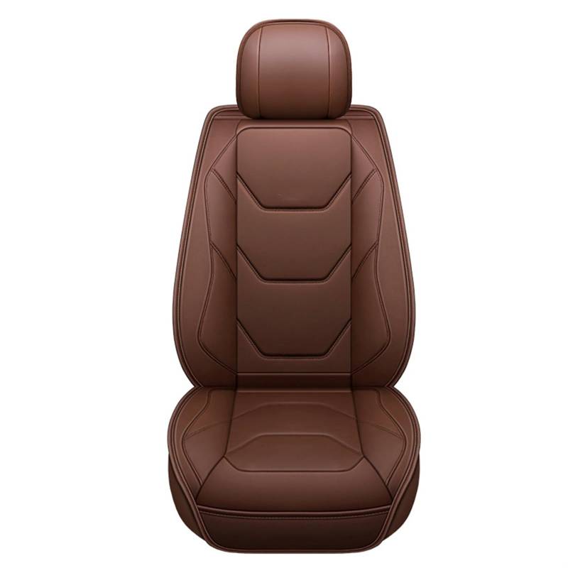 Universal SitzbezüGe FüR Auto Universal 1PCS Auto Sitz Abdeckung PU Leder Auto Sitz Matte Protetor Abdeckungen Vorne Hinten Zurück Sitzkissen Auto Innen zubehör(Brown Front) von LIZHAYG