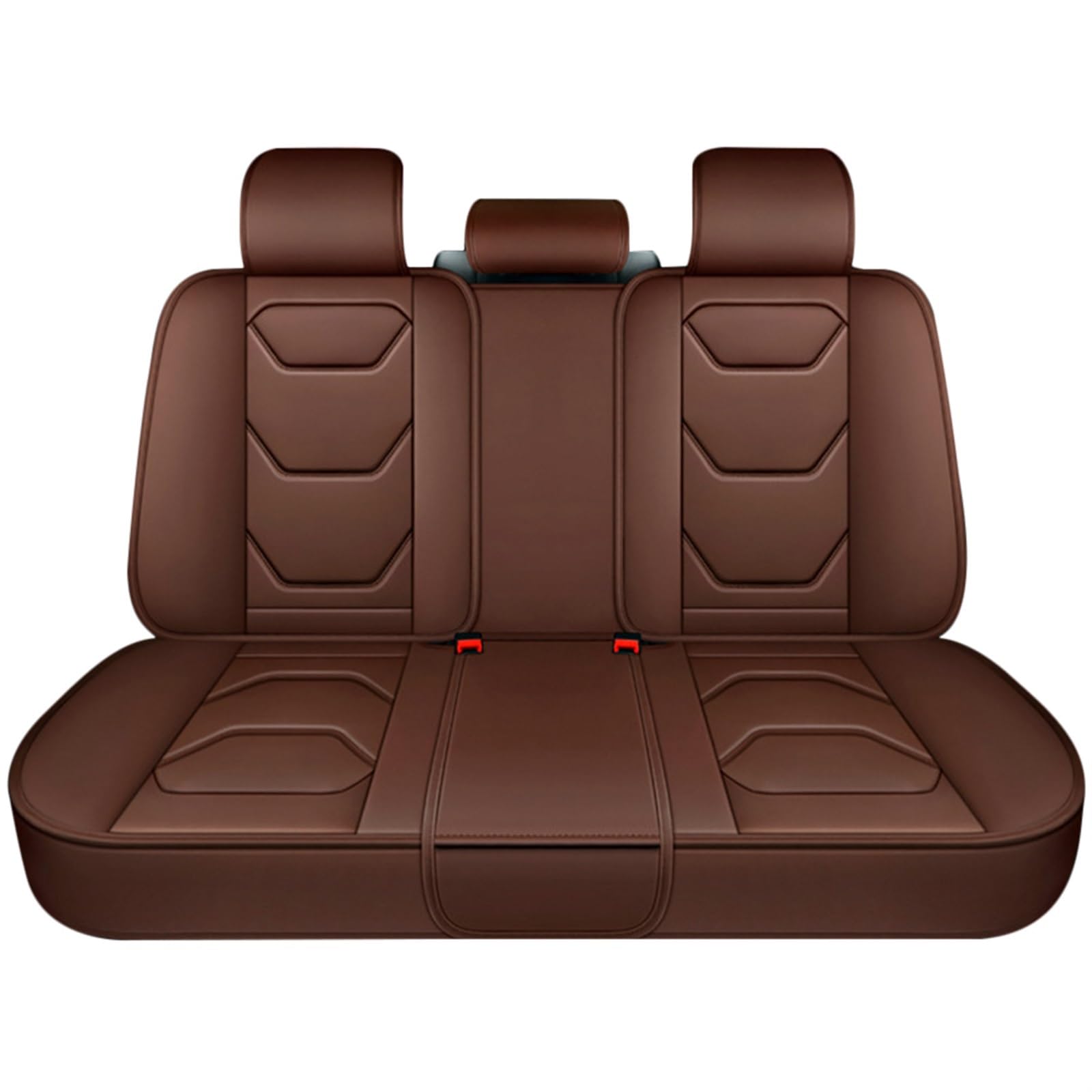 Universal SitzbezüGe FüR Auto Universal 1PCS Auto Sitz Abdeckung PU Leder Auto Sitz Matte Protetor Abdeckungen Vorne Hinten Zurück Sitzkissen Auto Innen zubehör(Brown Rear) von LIZHAYG