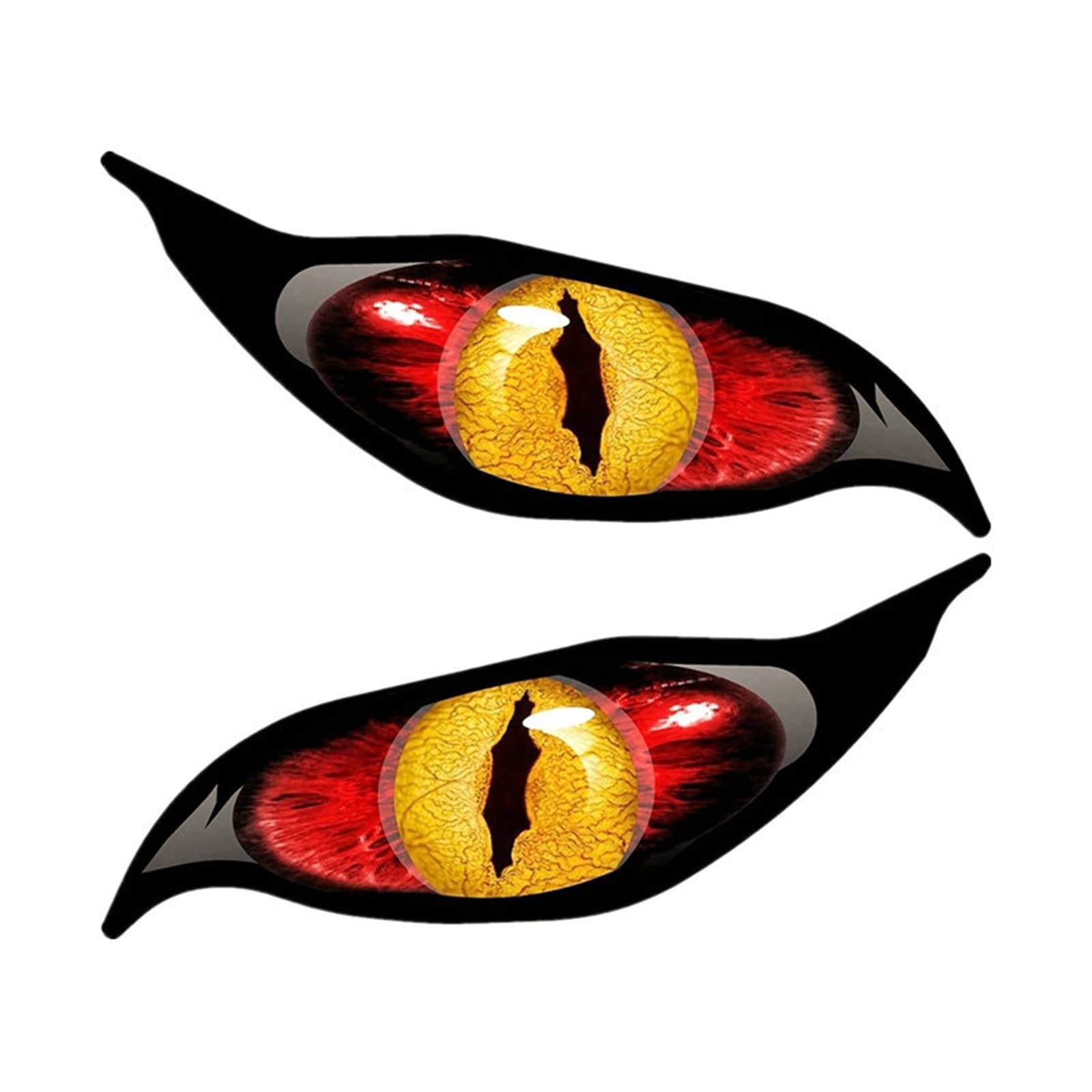 LIbgiubhy 2 Stück Evil Eyes Eye In Red Auto Helme Aufkleber Aufkleber Auto Dekorationen Windschutzscheibe Aufkleber 12/20 cm Länge von LIbgiubhy