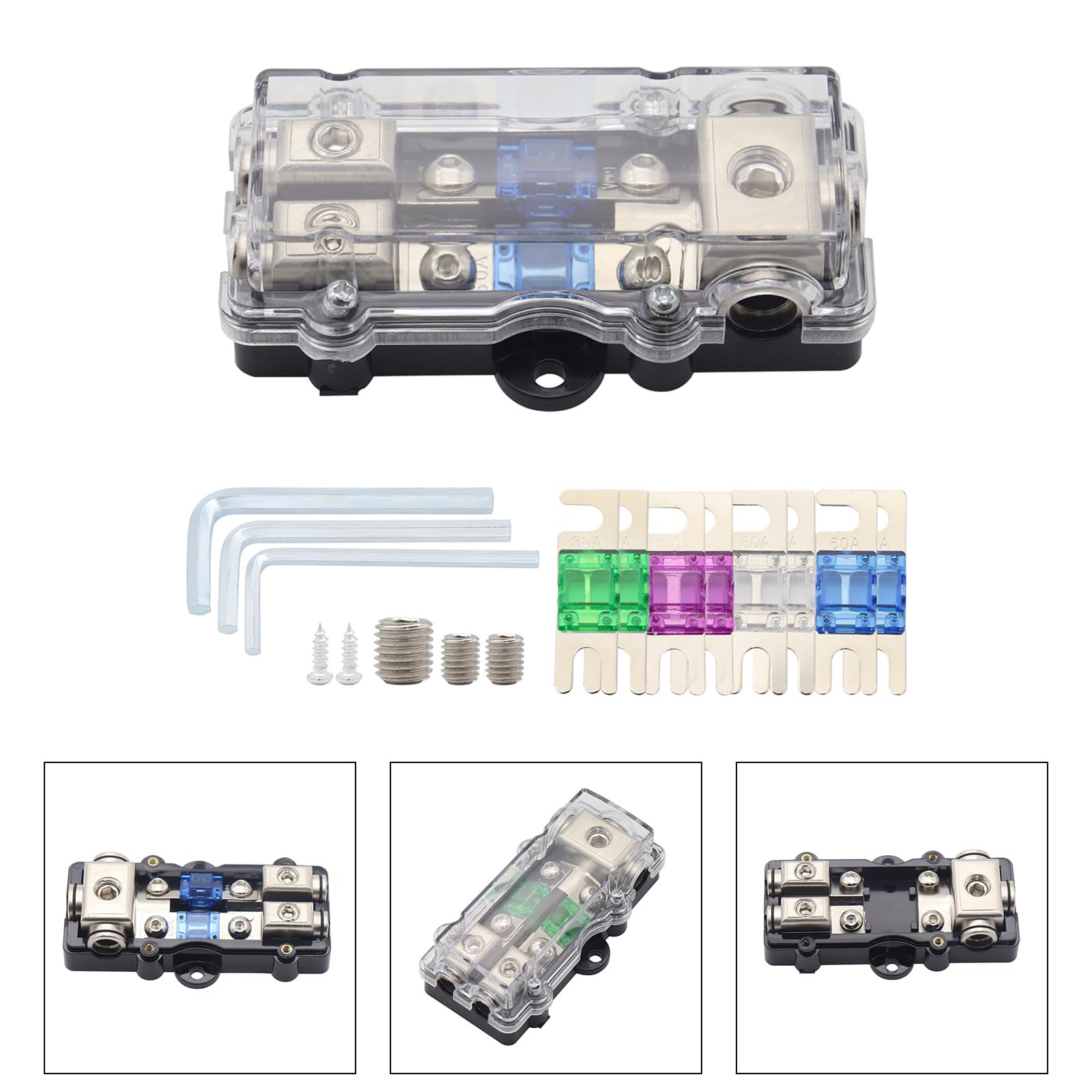 LIbgiubhy 2-Wege-Block, 12 V, Kastenhalter, 2 Schaltkreise, Busbox mit LED für Auto von LIbgiubhy