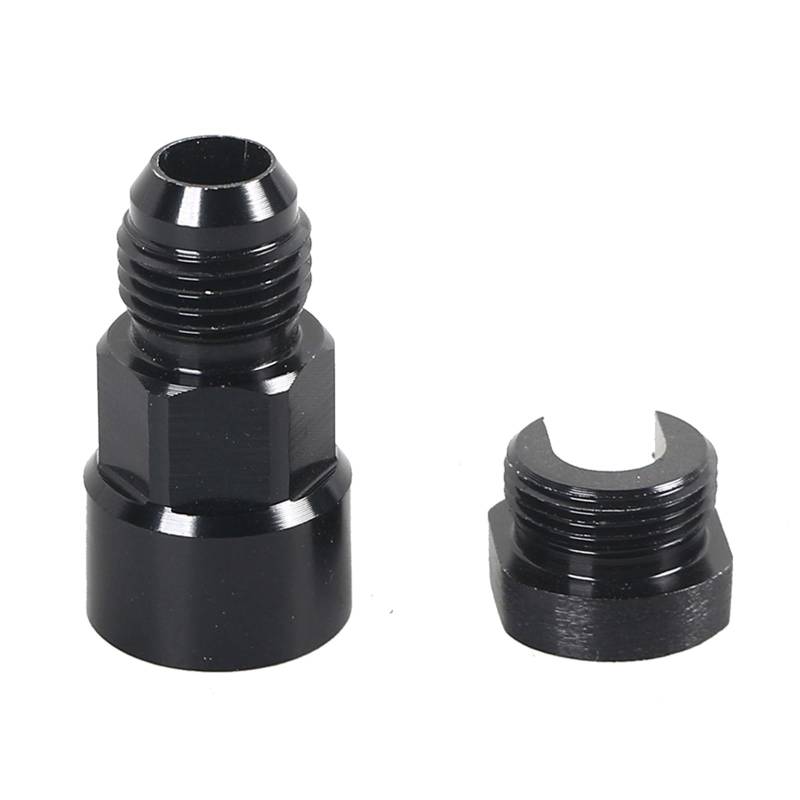 LIbgiubhy 6AN 8AN Stecker Auf 5/16" 3/8'' Kraftstoffrohrverschraubungsadapter Gerader Stecker Aluminium Schwarz von LIbgiubhy