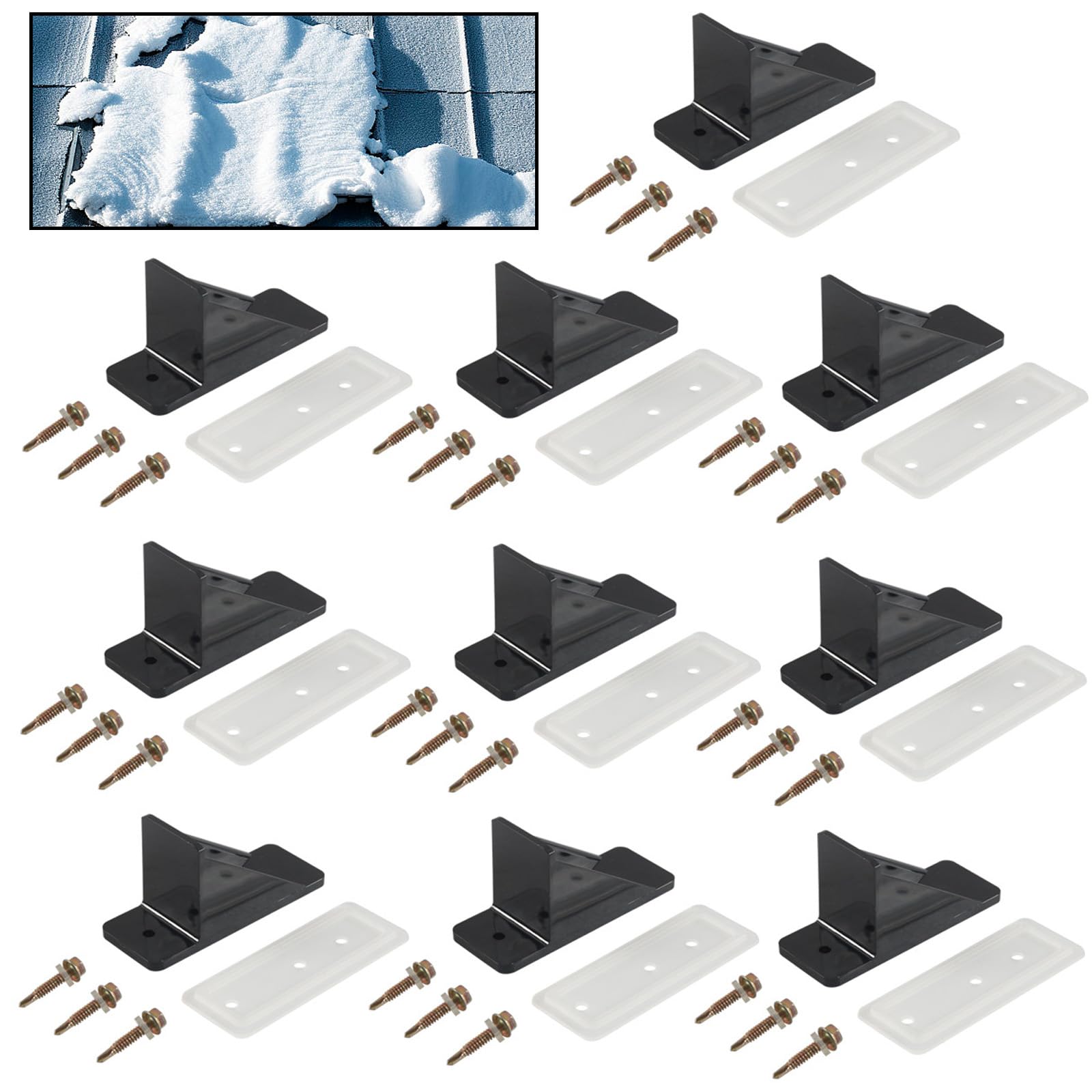 LIbgiubhy Dachrinnenschutz Schneeschutz Mit Perfekter Dichtungstechnologie Und Einfachen Montageschrauben Verhindert Schneerutschen Auf Metalldächern von LIbgiubhy