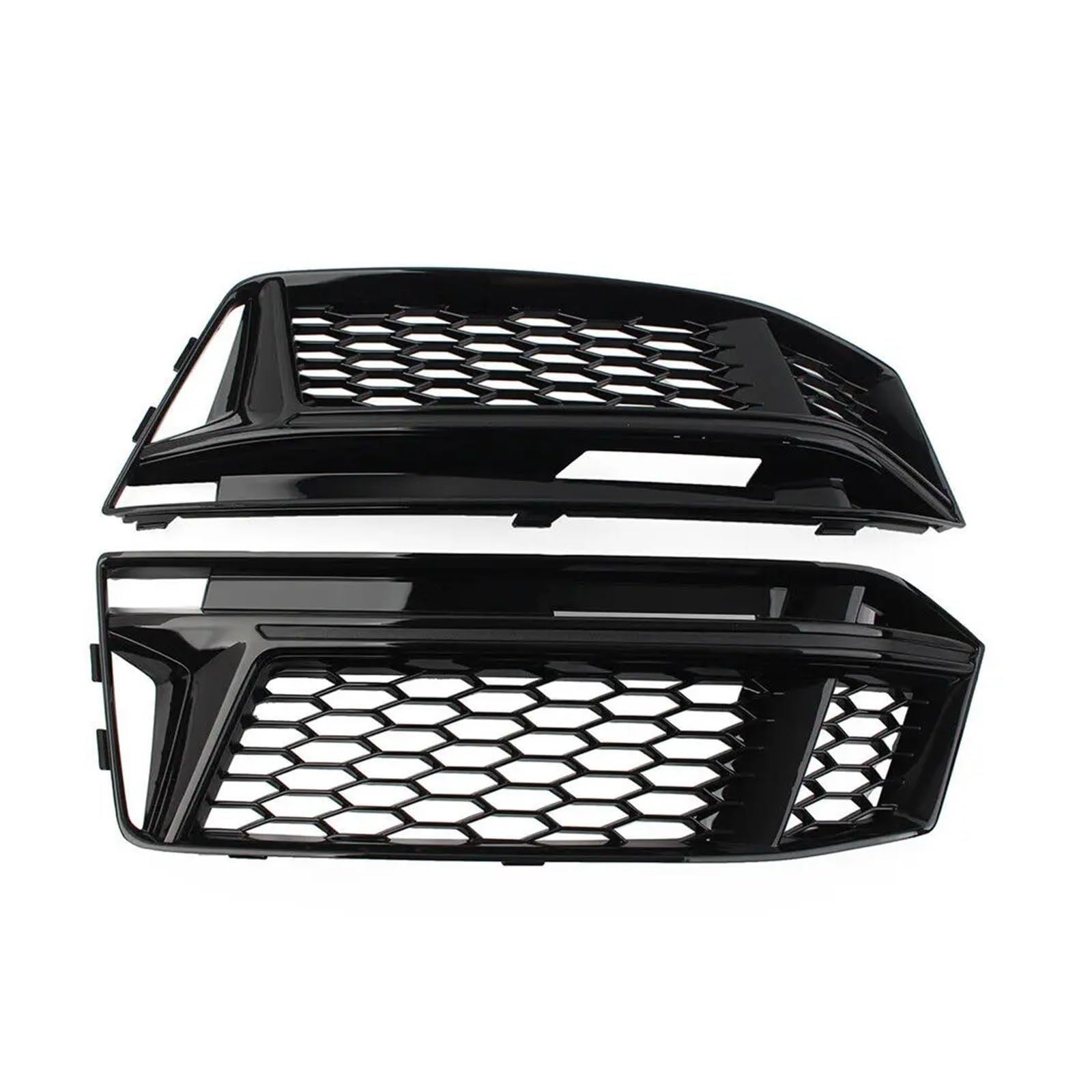 1 Paar Auto vorne Stoßstange Nebel Leichtkühlergrill kompatibel for Audi A4 S4 B9 S-LINE 2016 2017 2018 WHonecomb Mesh Fog Lampe Cover Racing Grill von LJBaab