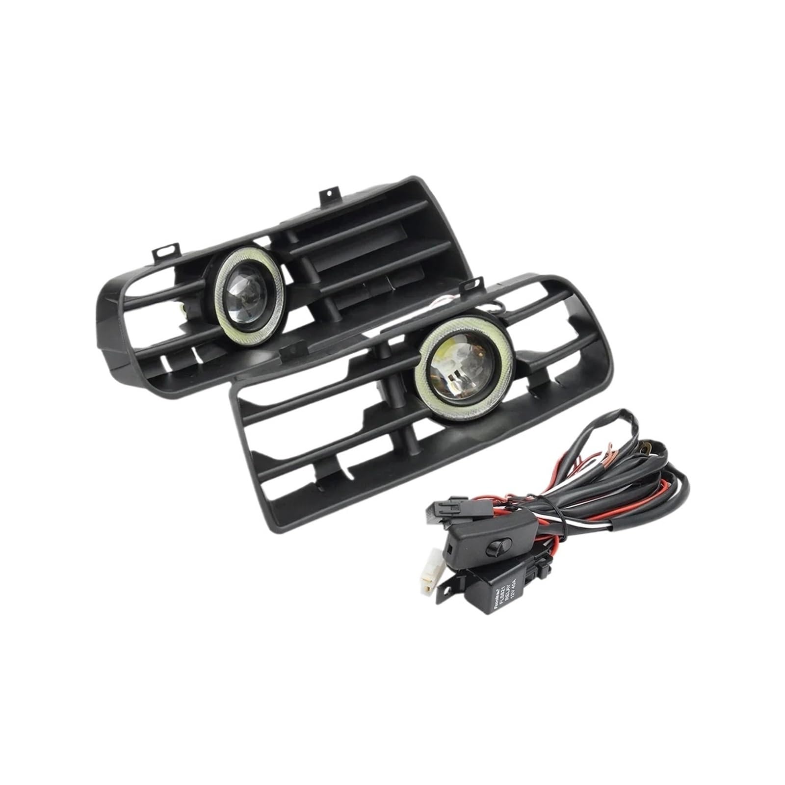 1Set Car Grill Fog Light Kühlergrill mit DRL-Lampe kompatibel mit VW Golf MK4 1998-2004 von LJBaab