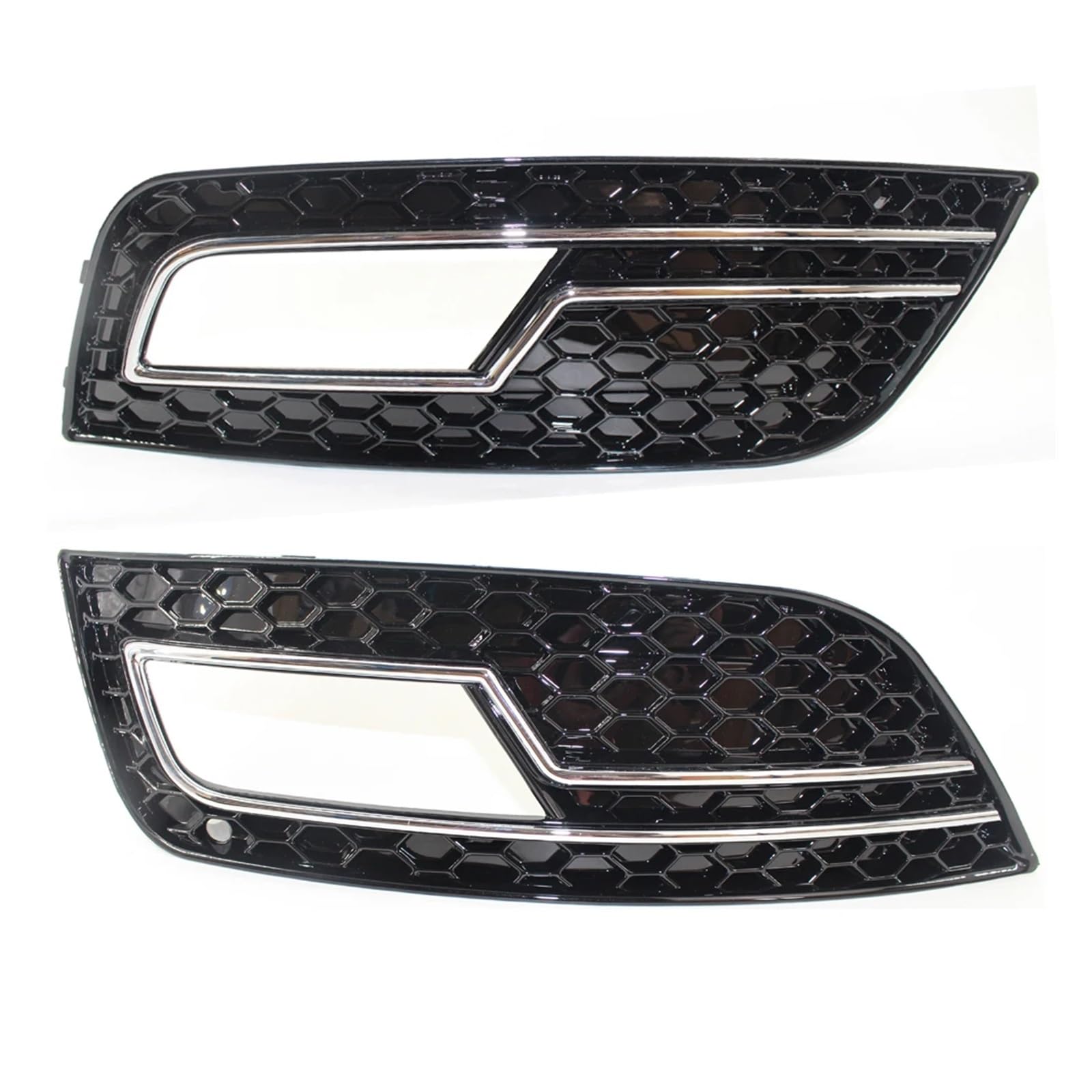 2x RS4 Style Glossy Black Wabe Car Front Stoßstange Nebel Leichtkühlerabdeckung kompatibel mit A4 B8.5 2013 2014 2015 2016 Nebelscheinwerfergrill(C) von LJBaab