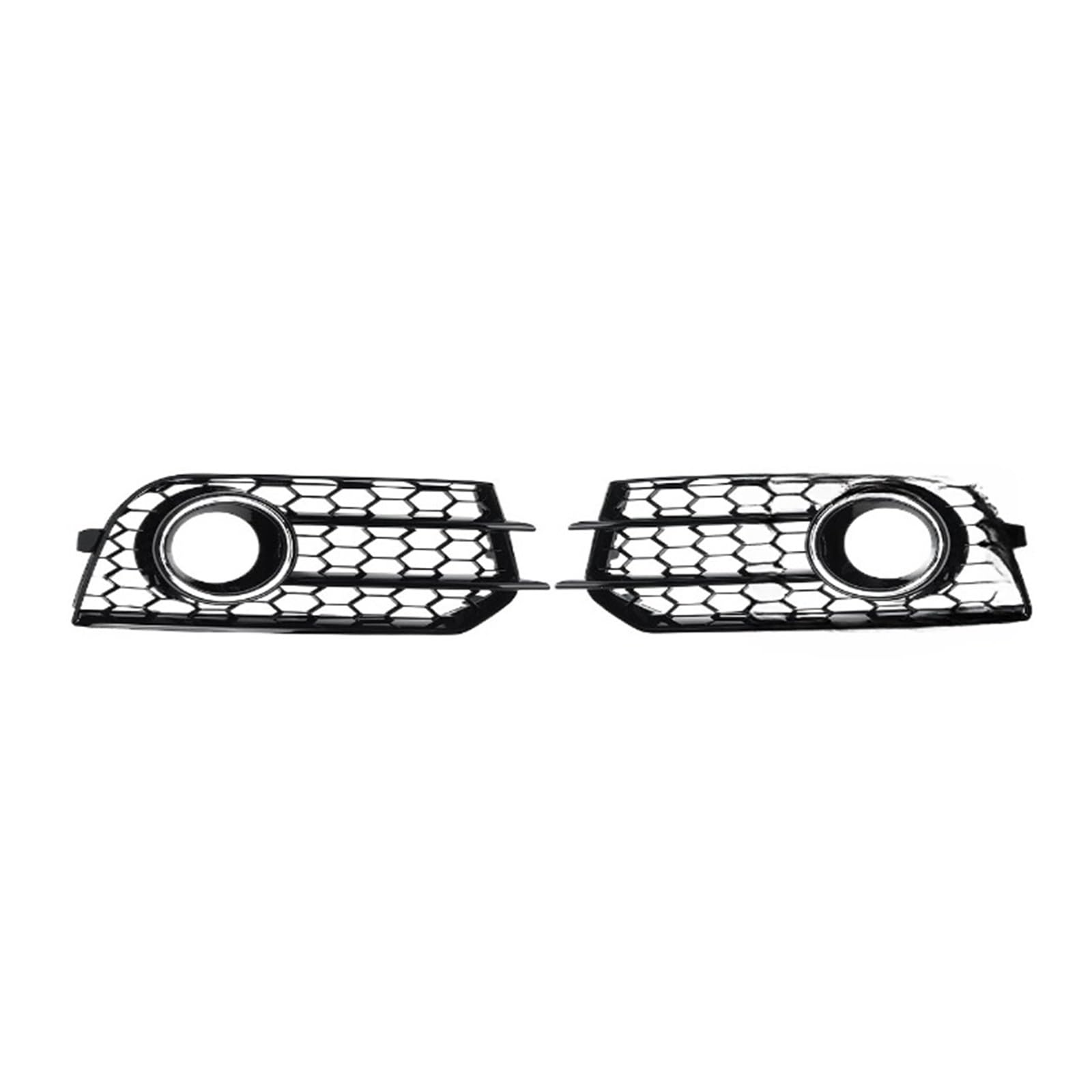 2x Waben-Mesh-Nebel-Lampen-Lampen-Abdeckung Nebel Lichtkühlergrill kompatibel mit A1 8X 2010-2014 Vorderer Stoßstangengrill Grill 8x0807681a 8x0807682a(Chrome Silver) von LJBaab