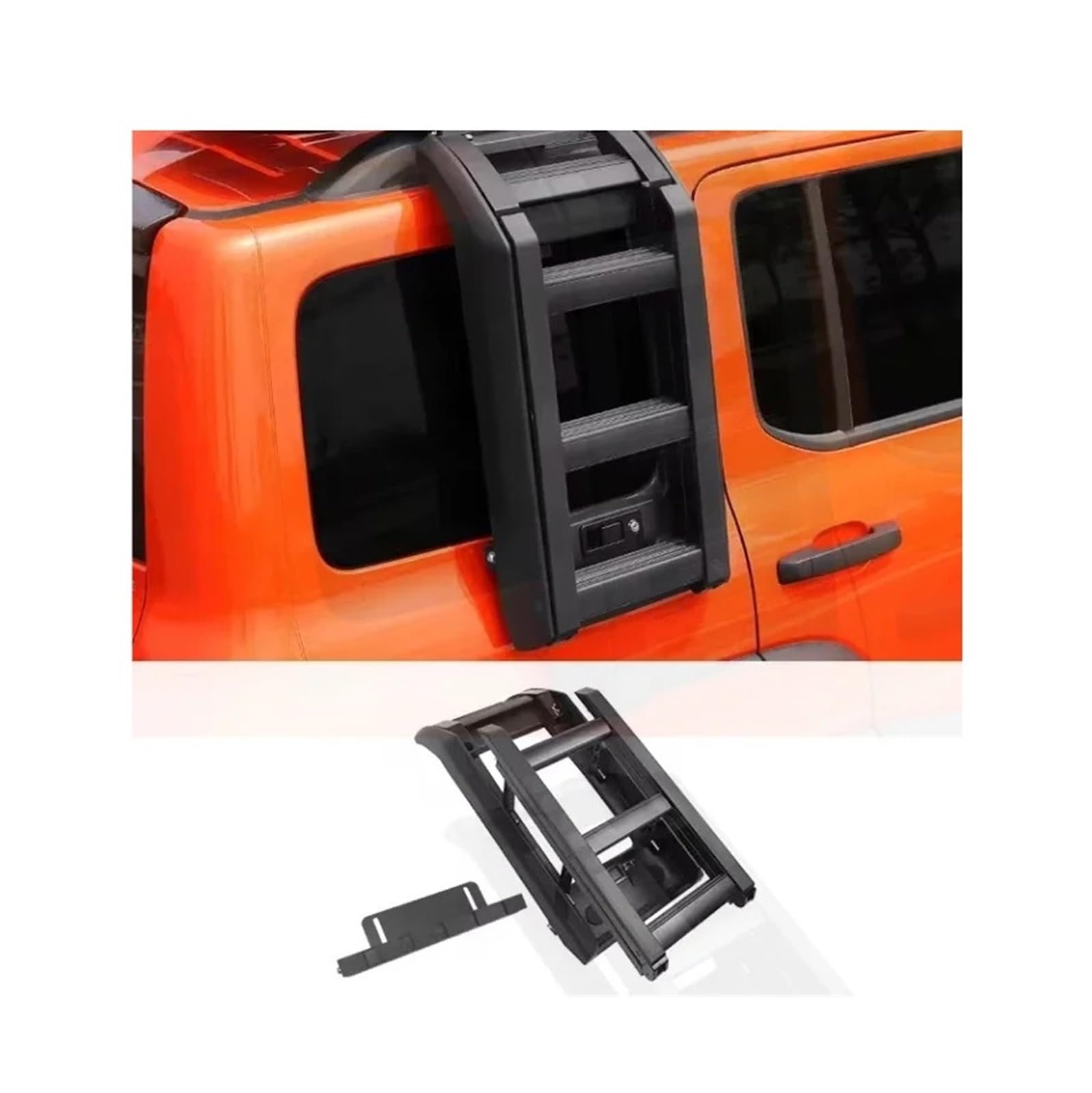 4x4 Offroad Aluminium Kletterleiter und Dachträger kompatibel for Tank 300 Autoteil Autozubehör(Black Ladder) von LJBaab