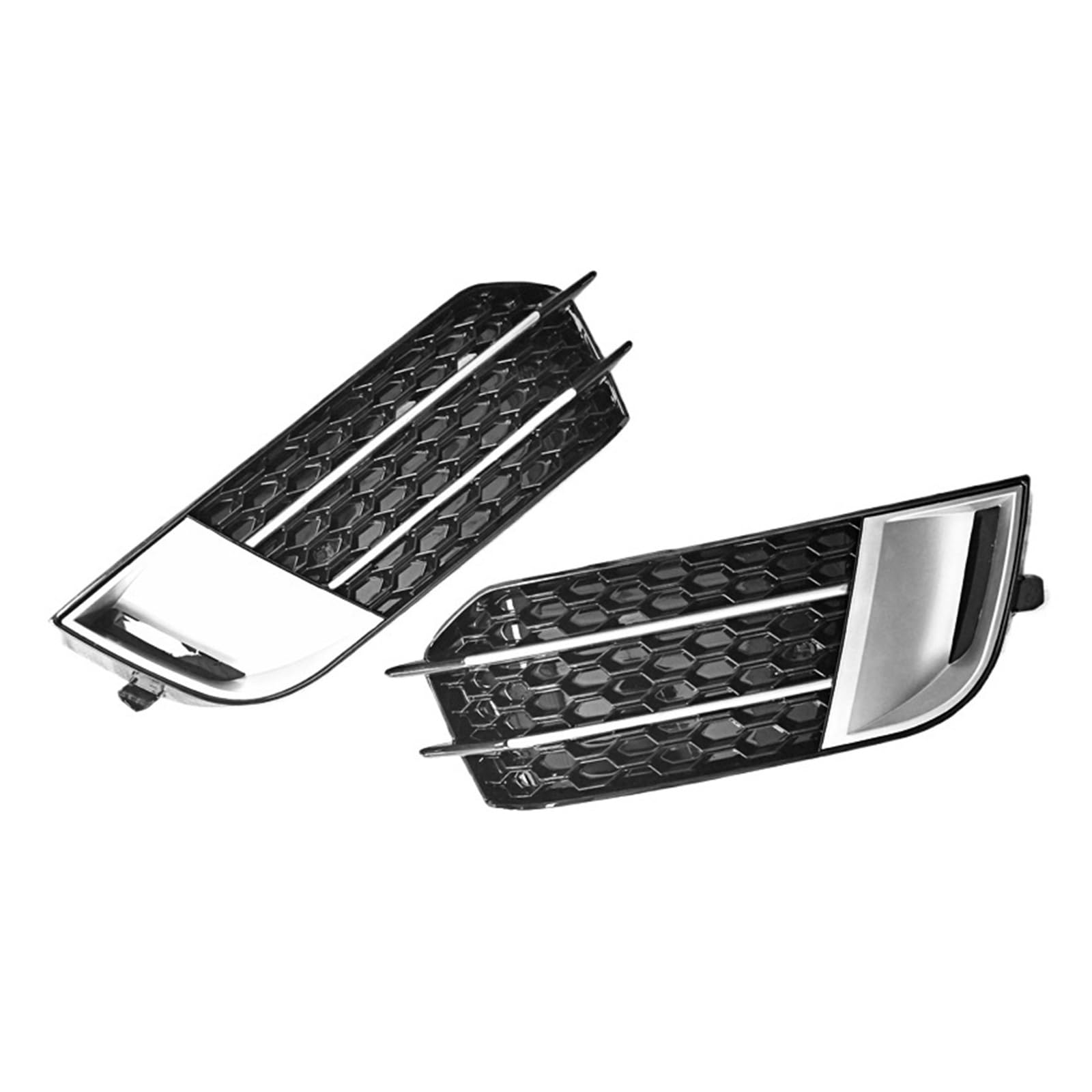 A1 Honeycomb Front Sport Nebel Lampenabdeckung Nebel Light Grill kompatibel mit A1 Standard 2010-2015 Auto Styling Accessoires(Matt silver) von LJBaab