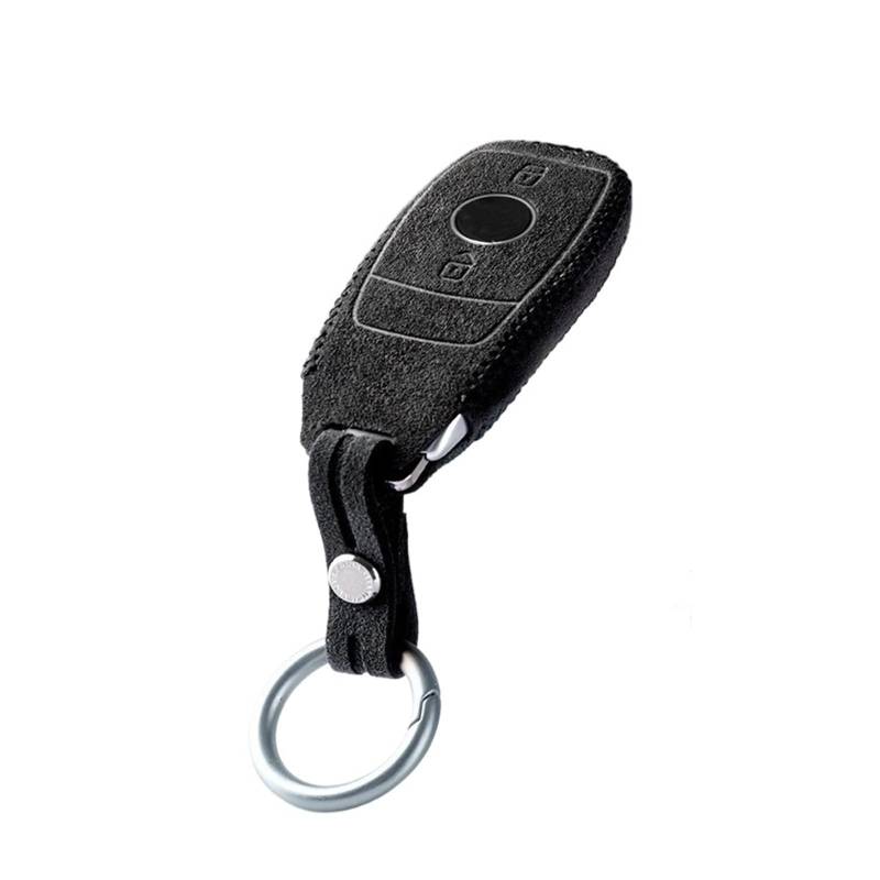 Alcantara Key Case Cover Shell FOB kompatibel for Benz E300L S Klasse L/C200L A200L GLB C260L Autozubehör Schlüsselbund(Style 4) von LJBaab