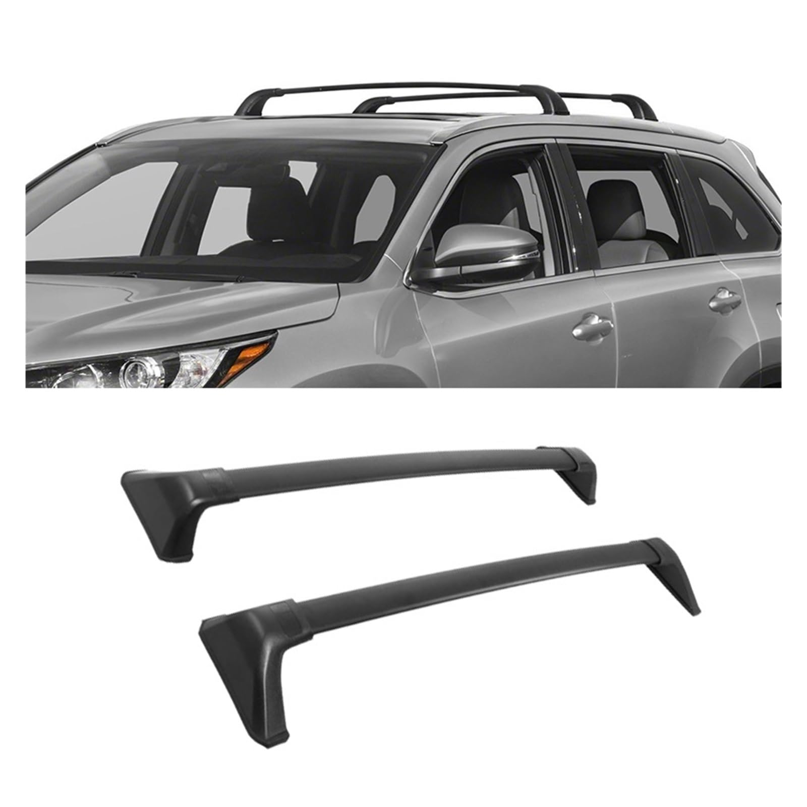 Auto-Top-Gepäckträgerschiene for Toyota Highlander L & LE 2020 2021 2022 CT-5870 Aluminiumlegierung Dach Rack Crudla von LJBaab