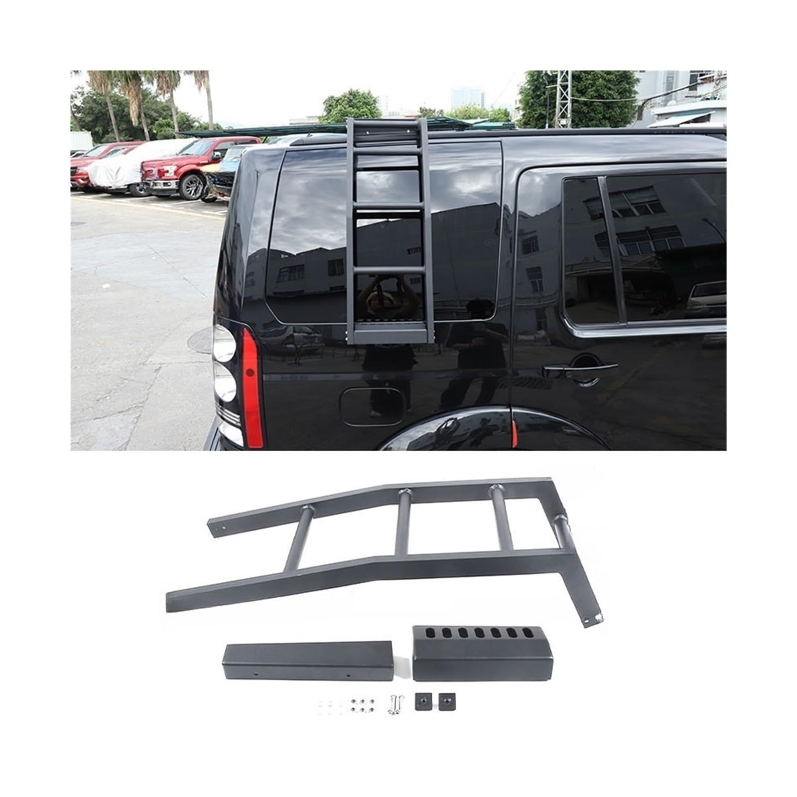 Auto-hintere Türleiter, kompatibel mit Land Rover Discovery 3/Discovery 4 2004–2016, Aluminiumlegierung, Heckklappenleiter, Auto-Außenzubehör(Right door) von LJBaab