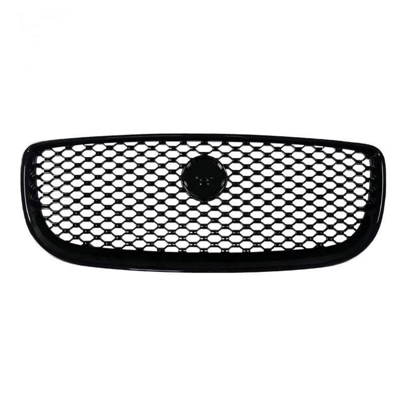 Auto vorne Kühlergrill Oberkühler Maschengrill kompatibel for Jaguar XJ XJR 2016 2017 2018 2019 2020 Nebel Lampenrahmenbeschichtung Grills(Grille-black) von LJBaab