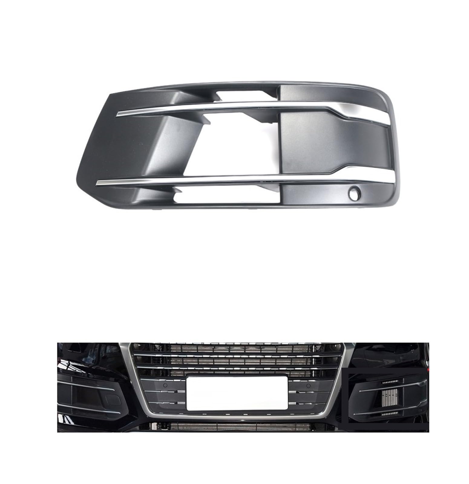 Auto vorne Stoßstange Nebel Leichtkühlergrill Abdeckung Nebel Lampe Trim kompatibel mit Q7 Standard Modle 2016 2018 2019 4m0807681t 4m0807682t(Left) von LJBaab