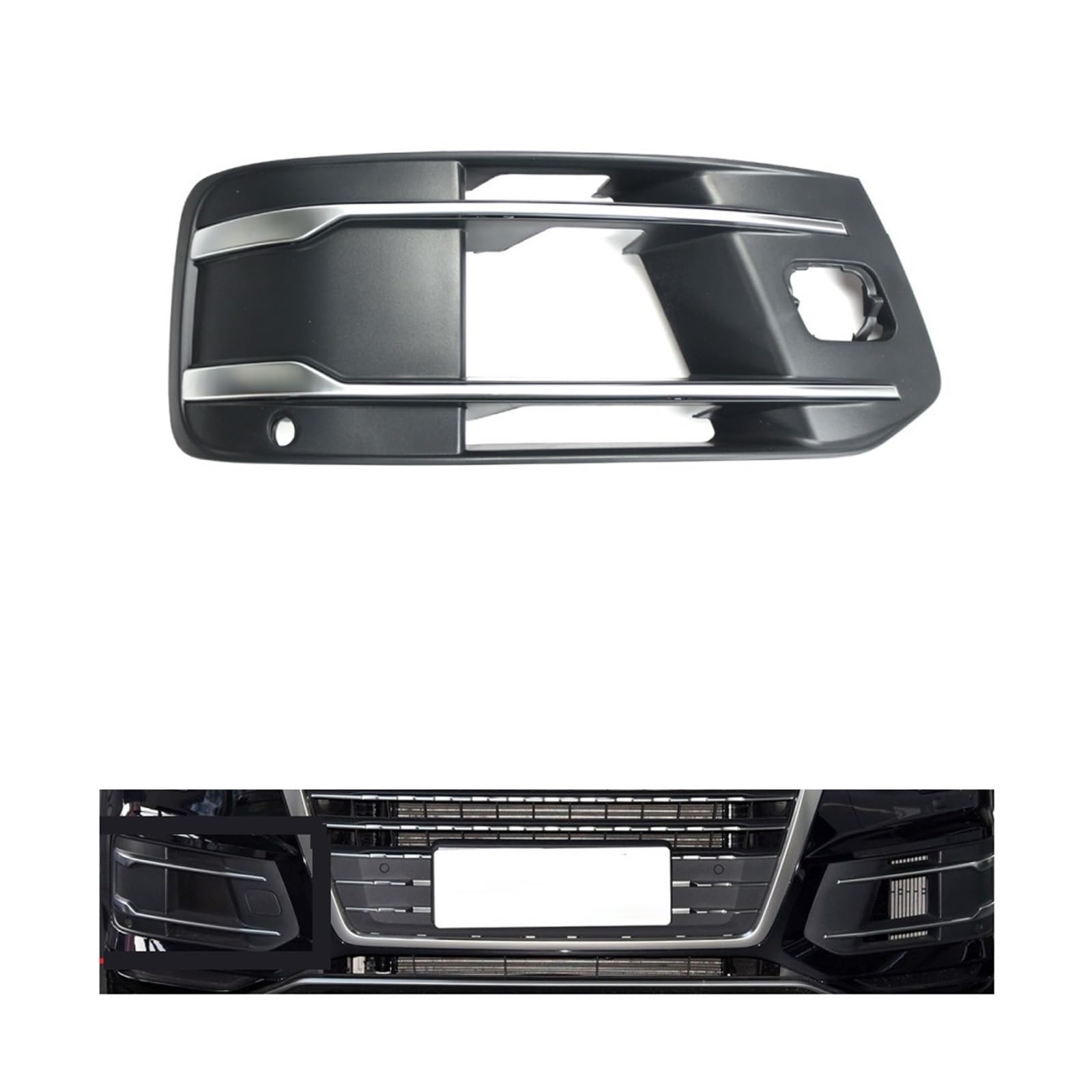 Auto vorne Stoßstange Nebel Leichtkühlergrill Abdeckung Nebel Lampe Trim kompatibel mit Q7 Standard Modle 2016 2018 2019 4m0807681t 4m0807682t(Right) von LJBaab