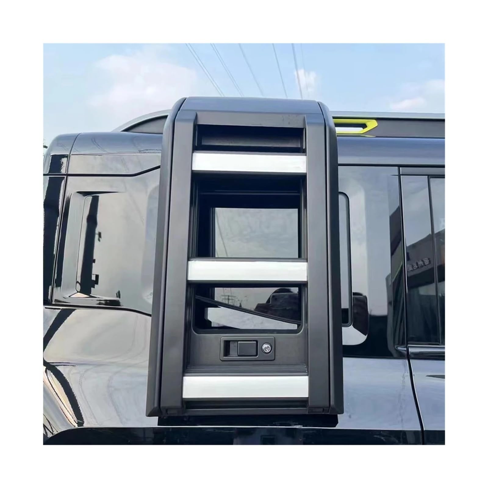 Autodach-Seitenleiter, kompatibel mit Chery Jetour Traveller T2 2022 2023 2024, Aluminiumlegierung, Heckscheiben-Klappleiter, Auto-Außenverkleidung(Silver) von LJBaab