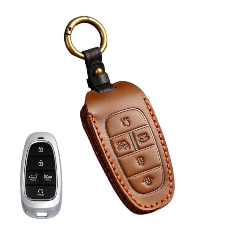 CAR Key Case Cover kompatibel for Hyundai Solaris Sonata Hybrid Nexo NX4 Grand Santa Fe Tucson 2020 2021 Zubehör Car-Styling(Style 11) von LJBaab