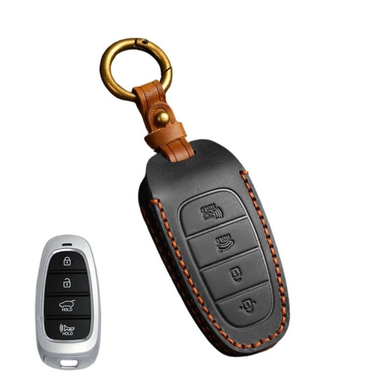 CAR Key Case Cover kompatibel for Hyundai Solaris Sonata Hybrid Nexo NX4 Grand Santa Fe Tucson 2020 2021 Zubehör Car-Styling(Style 4) von LJBaab