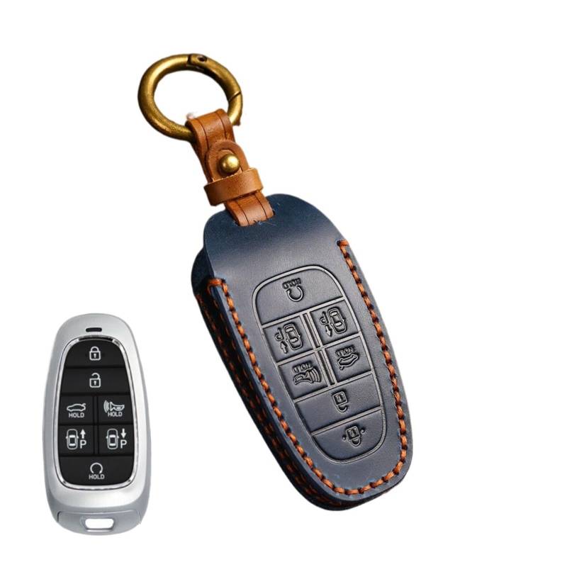 CAR Key Case Cover kompatibel for Hyundai Solaris Sonata Hybrid Nexo NX4 Grand Santa Fe Tucson 2020 2021 Zubehör Car-Styling(Style 6) von LJBaab