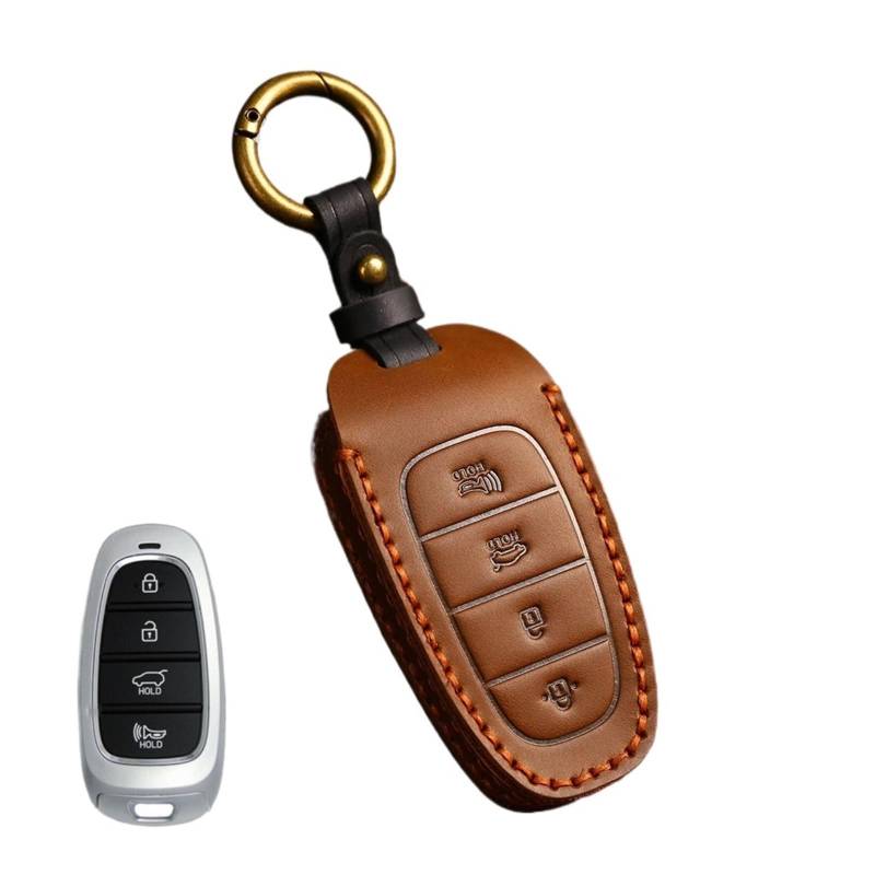 CAR Key Case Cover kompatibel for Hyundai Solaris Sonata Hybrid Nexo NX4 Grand Santa Fe Tucson 2020 2021 Zubehör Car-Styling(Style 7) von LJBaab