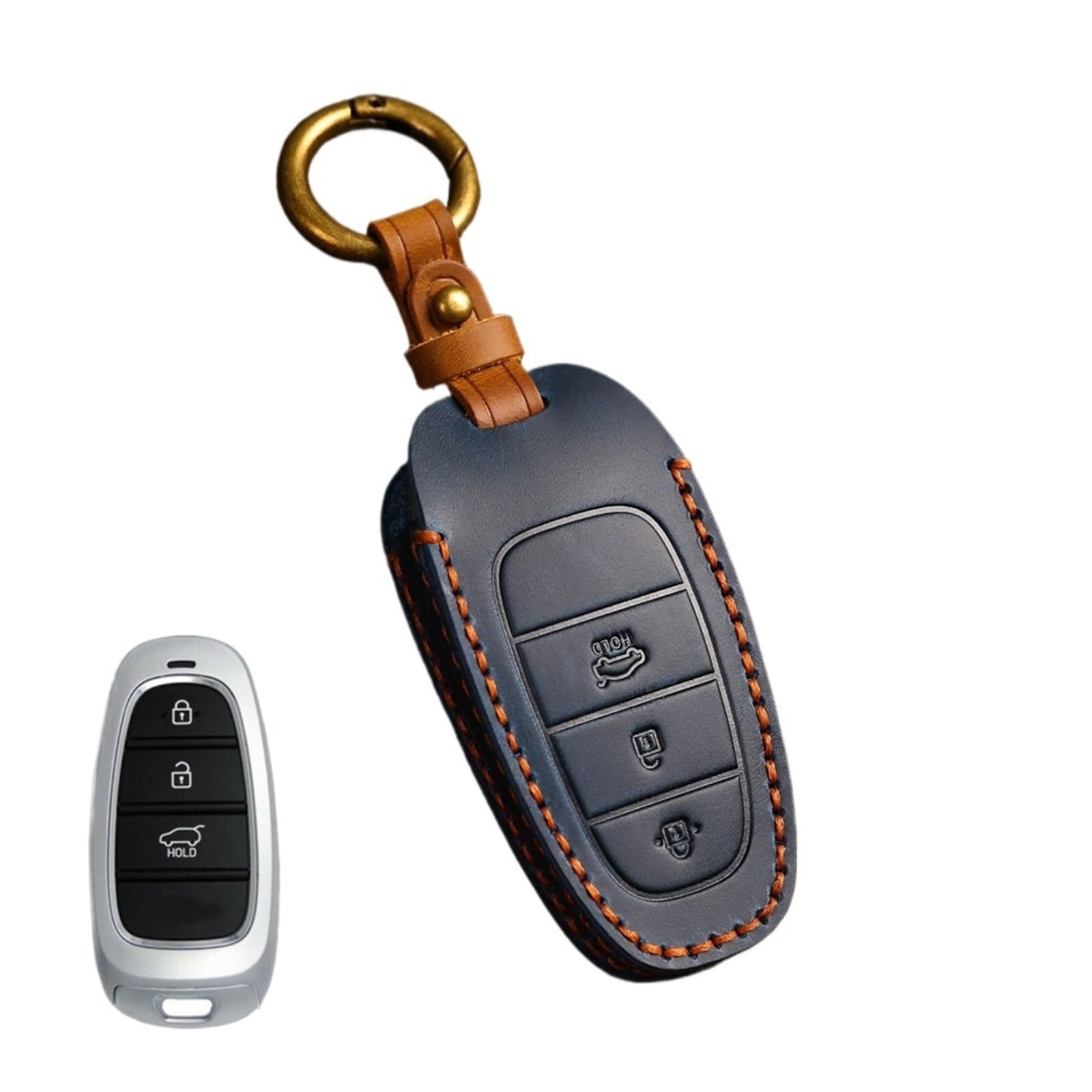 CAR Key Case Cover kompatibel for Hyundai Solaris Sonata Hybrid Nexo NX4 Grand Santa Fe Tucson 2020 2021 Zubehör Car-Styling(Style 9) von LJBaab