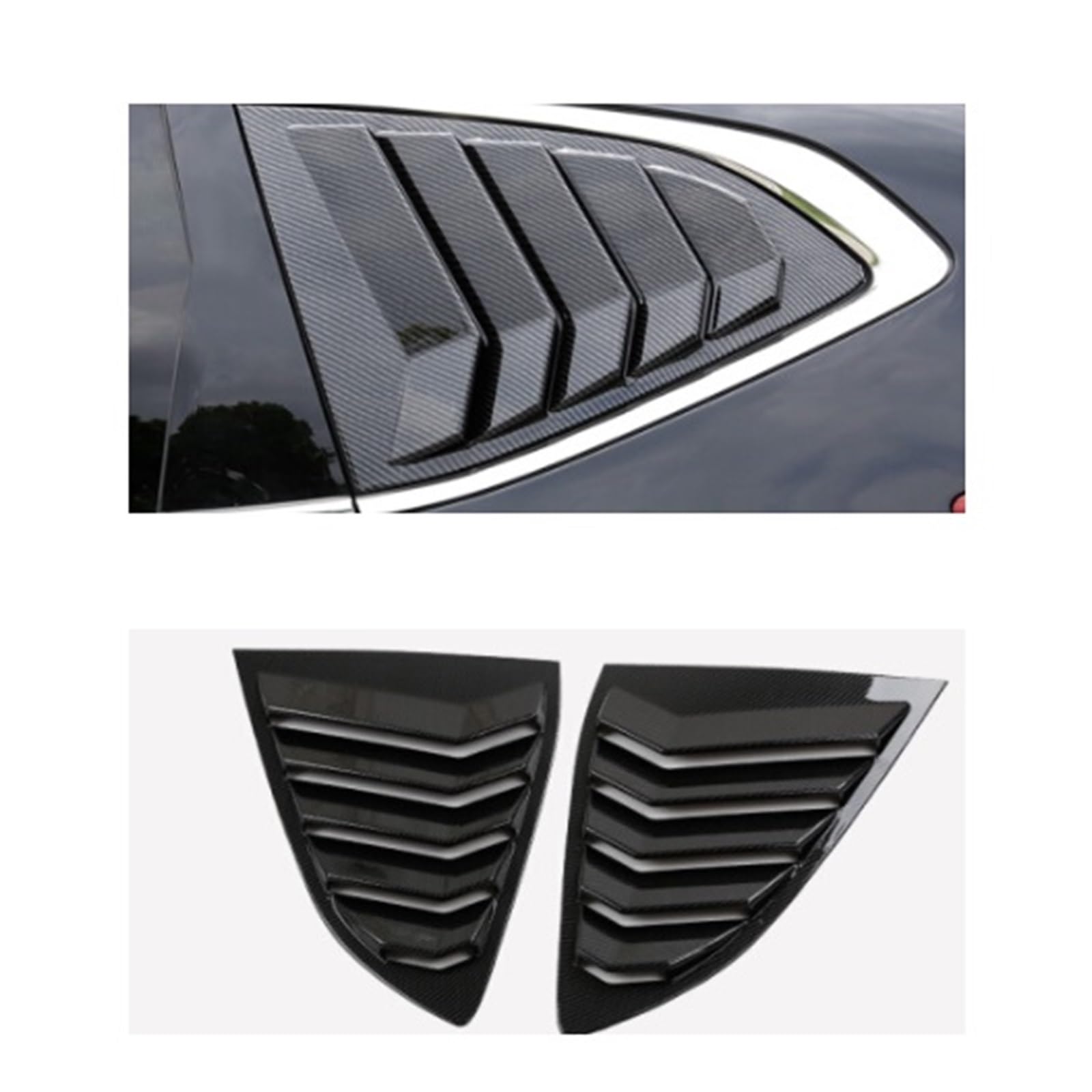 Carbon Fiber Heckscheibe Lamellenabdeckung Luftauslass Shutter Vent Trim Kompatibel for Honda CR-V CRV 2017-2020(GRAY) von LJBaab