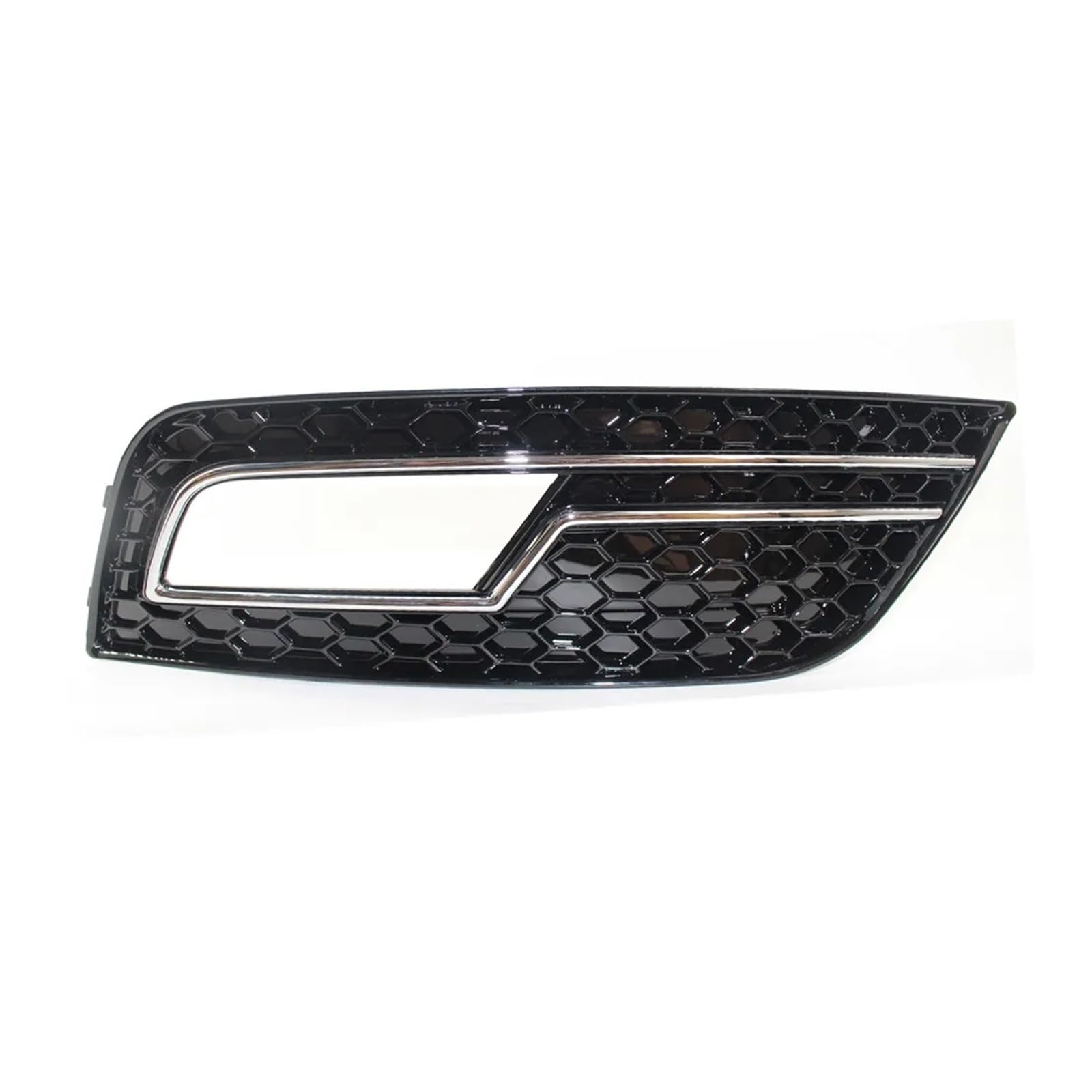 Chrome Black Waben Mesh Car Front Stoßstange Nebel Leichtkühlerabdeckung kompatibel for Audi A4 B8.5 Standard Edition 2013-2016 Nebel Lampengrill(Left Chrome Black) von LJBaab