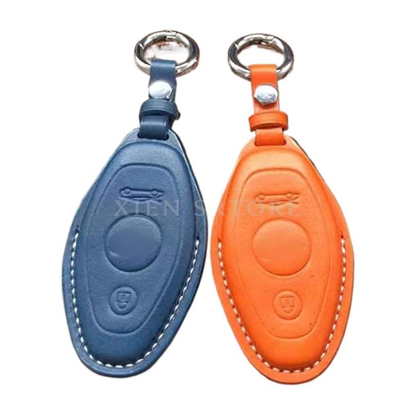 Echtes Lederauto Fernbedienung Smart Key FOB Hülle Deckbeutel Halter Schlüsselbeutel kompatibel for McLaren 600LT 720S 570S 570GT Accessoires(Style 1) von LJBaab