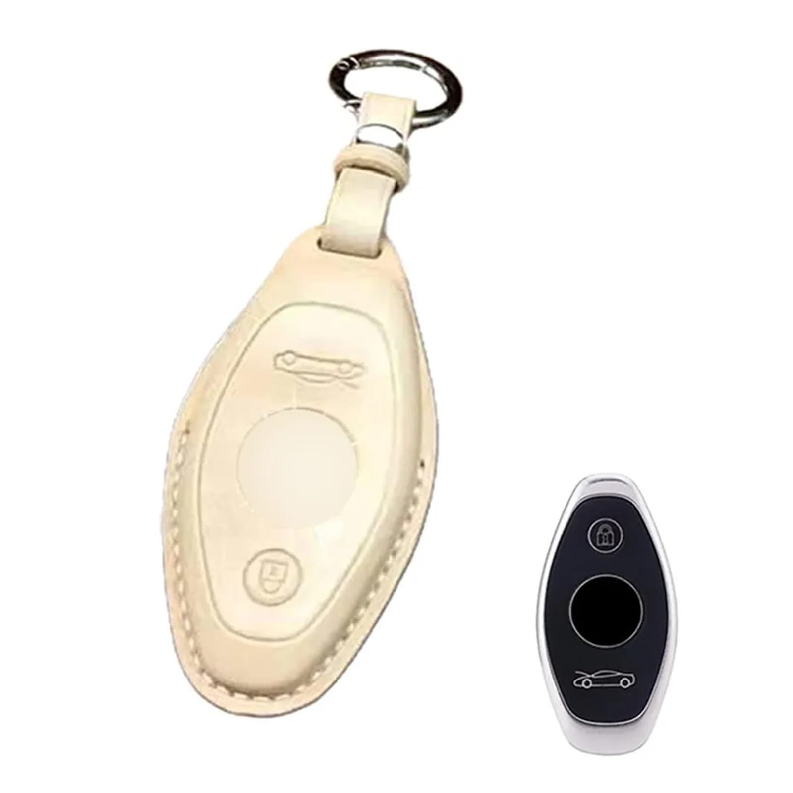 Echtes Lederauto Fernbedienung Smart Key FOB Hülle Deckbeutel Halter Schlüsselbeutel kompatibel for McLaren 600LT 720S 570S 570GT Accessoires(Style 2) von LJBaab