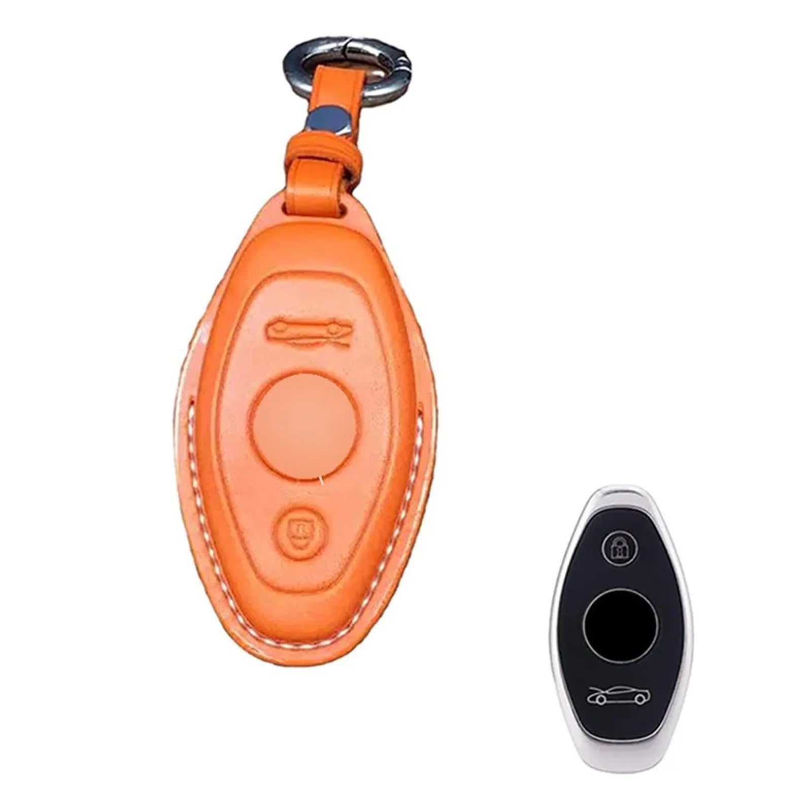 Echtes Lederauto Fernbedienung Smart Key FOB Hülle Deckbeutel Halter Schlüsselbeutel kompatibel for McLaren 600LT 720S 570S 570GT Accessoires(Style 5) von LJBaab