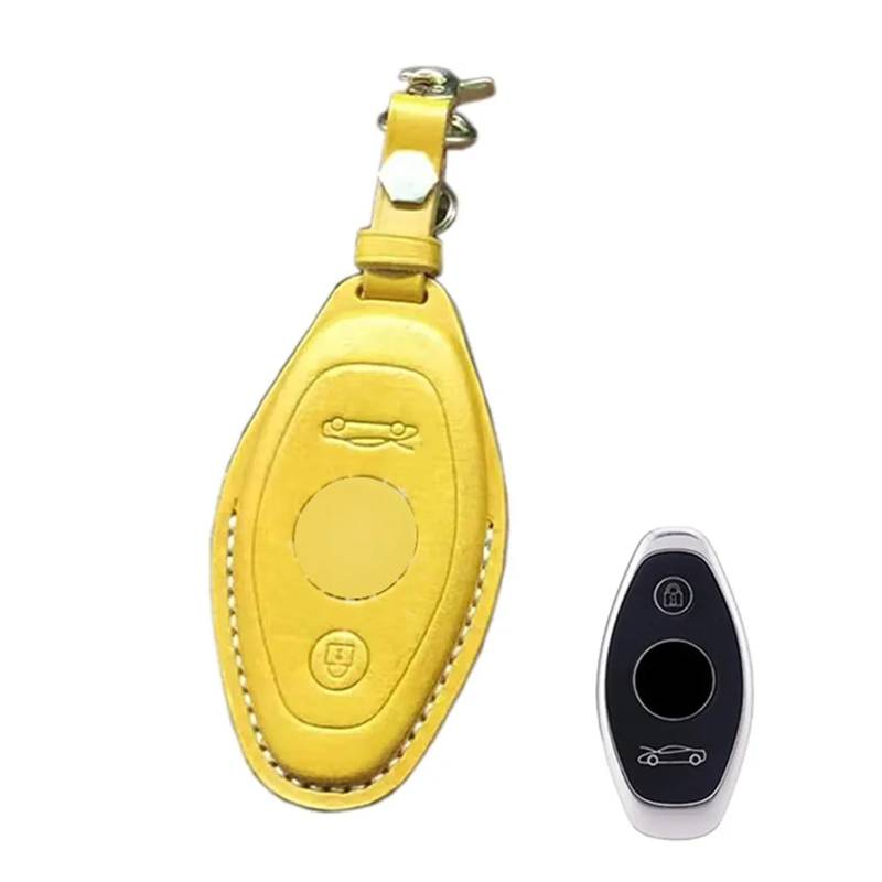 Echtes Lederauto Fernbedienung Smart Key FOB Hülle Deckbeutel Halter Schlüsselbeutel kompatibel for McLaren 600LT 720S 570S 570GT Accessoires(Style 6) von LJBaab