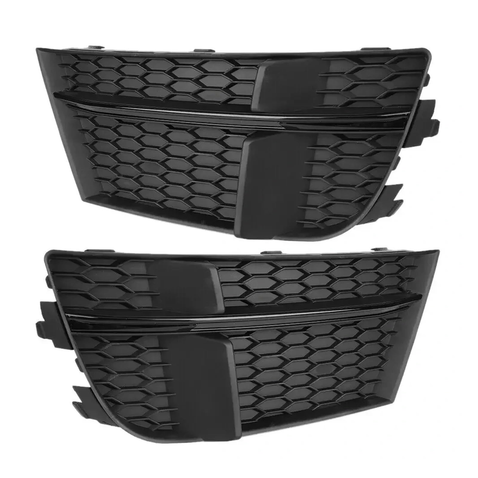 Ein Paar Front Stoßfänger Nebel Light Kühlergrill Wabe Hex Mesh Style Foglamp Cover Racing Grill kompatibel mit A3 SLINE S3 2017 2018-2020(Original Style) von LJBaab