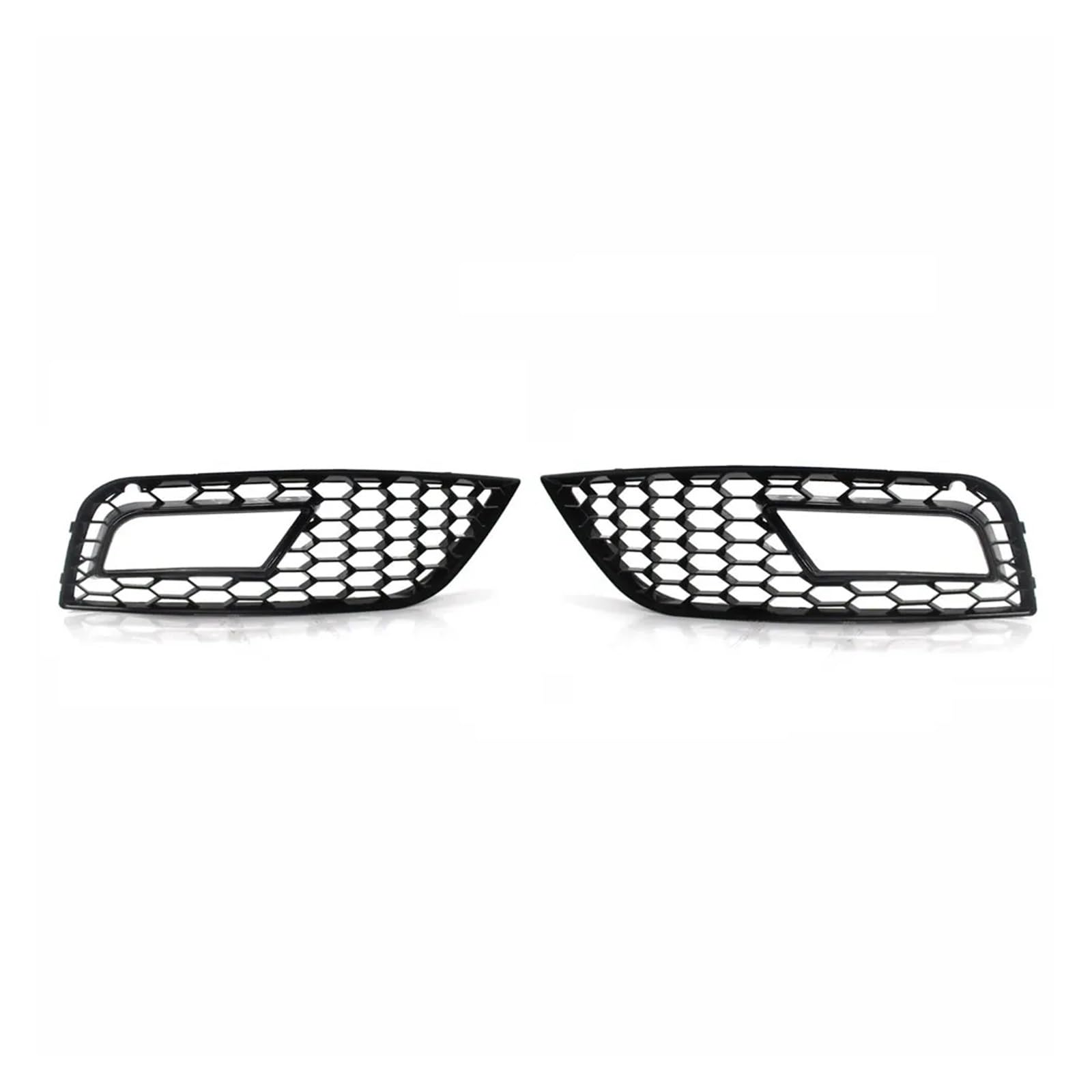 Gloss schwarzer vorderer Stoßstange unterer Kühlergrill Nebel Lichtgrill kompatibel for Audi A4 B8.5 Standard Edition 2013-2016 Wabe Mesh Nebel Lampe Grill(Bright black) von LJBaab