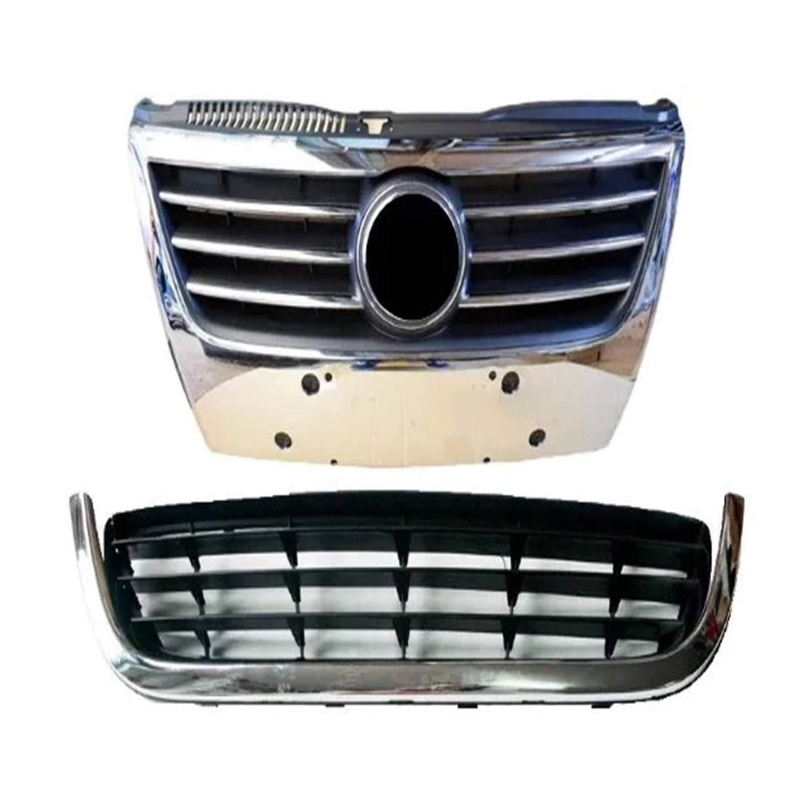 Grillmaske Gitterkühler Kühlergrill vorderen Stoßfänger NET -NEG -Lampenrahmen Bottom Grill kompatibel for Volkswagen VW Passat 2006 2007 2008(Grille 1) von LJBaab