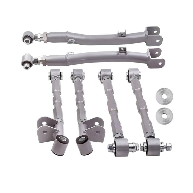 Hinten voll einstellbarer Querlenker-Traling-Arm, 6-Link-Kit, kompatibel for Subaru Impreza WRX, Hinterradaufhängung, verstellbar, kompatibel for STi GDA 02–07 von LJBaab