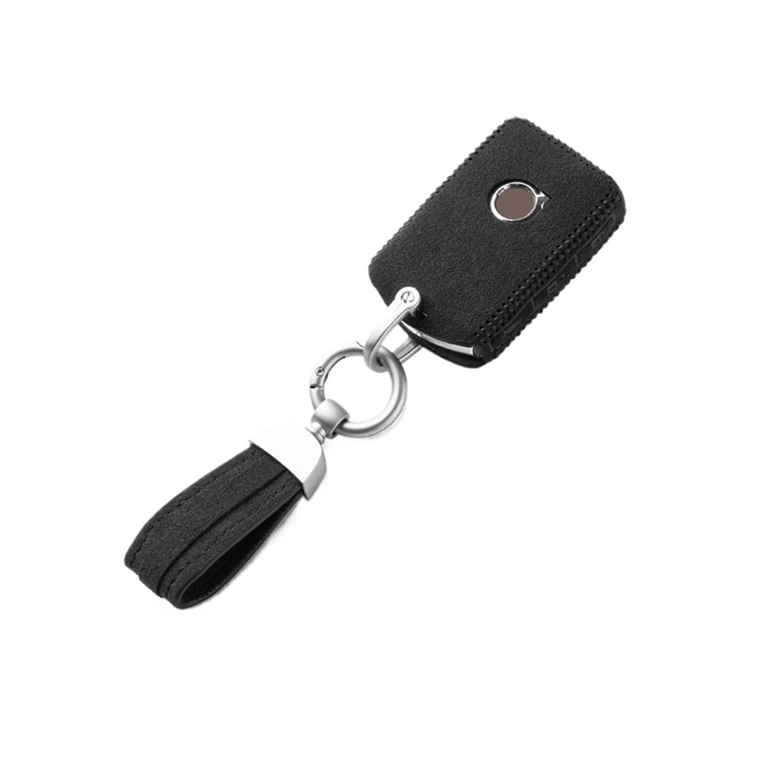 Key Case Shell kompatibel for Volvo XC60/S90/S60/XC40/XC90/V40/S80 High-End-Alcantara-Autoschlüsselabdeckungsschlüsselkette(Style 11) von LJBaab