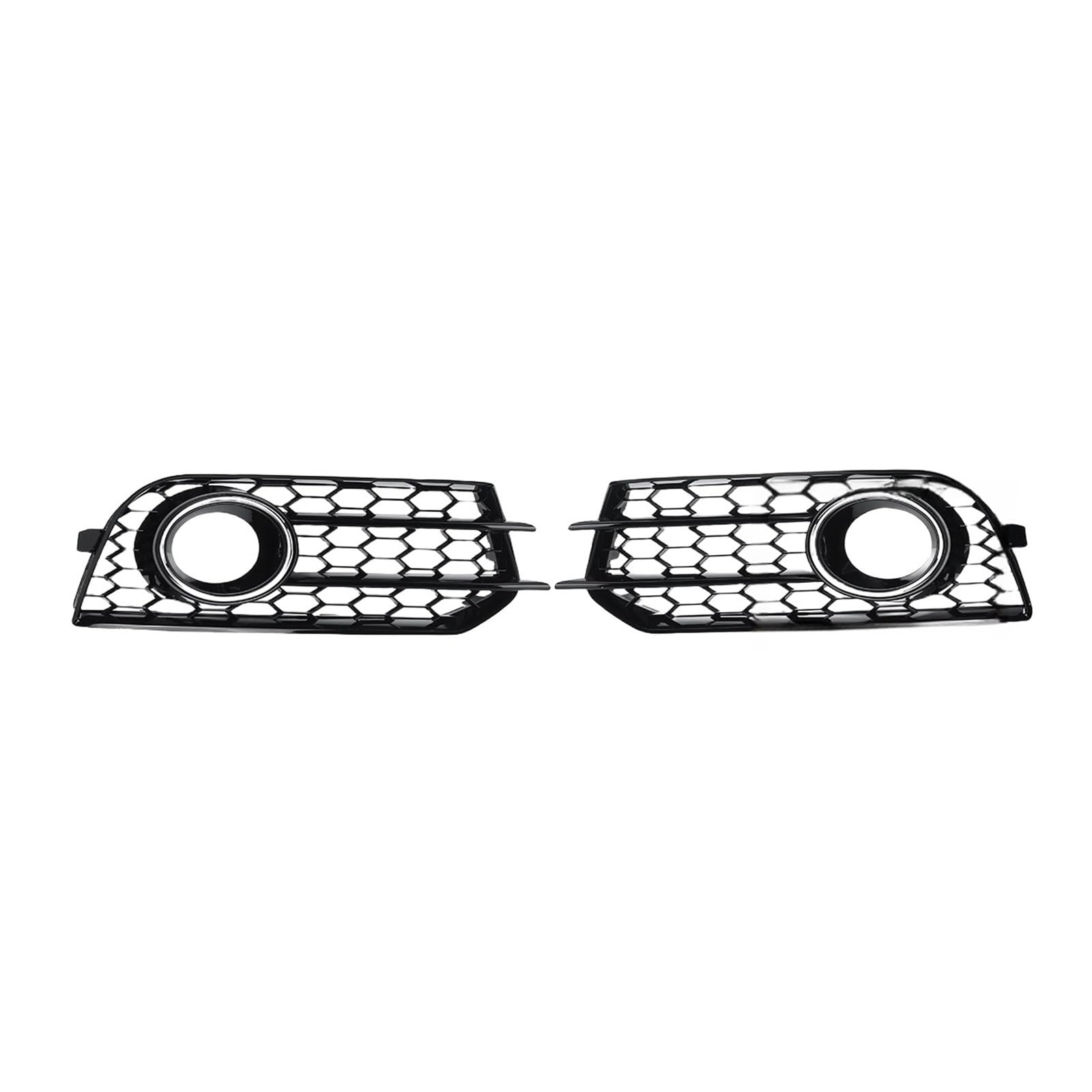 Kompatibel for Audi A1 8x 2010 2012 2012 2013 2014 Front Stoßfänger Nebel Lampen Rennkühler 1Pair Wabe Mesh Fog Light Grill Cover(Chrome silver) von LJBaab