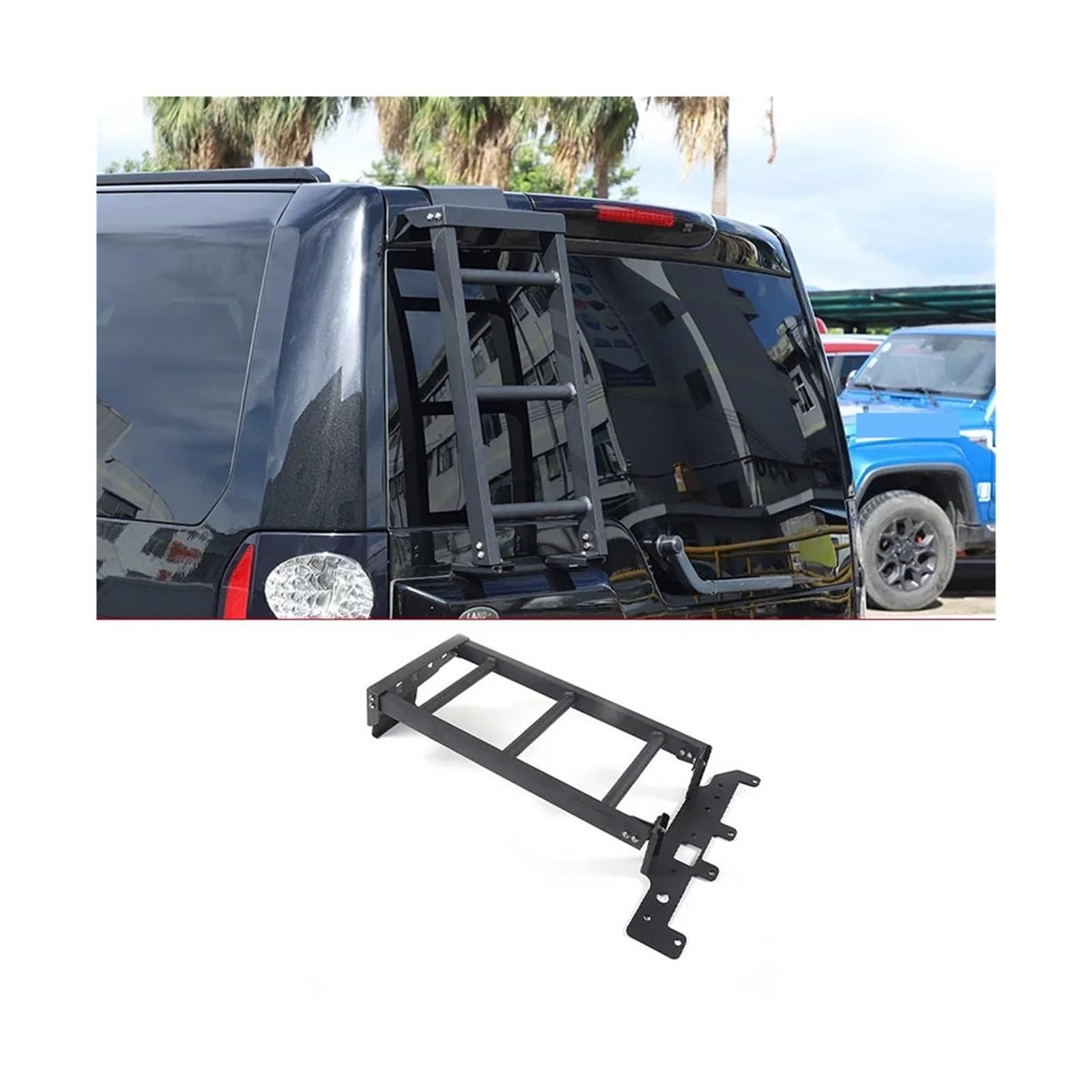 Kompatibel for Land Rover Discovery 3/4 LR3 LR4 2004-2016 Aluminium Auto Hintertür Kletterleiter Dach Kletterleiter Autozubehör(Style A) von LJBaab