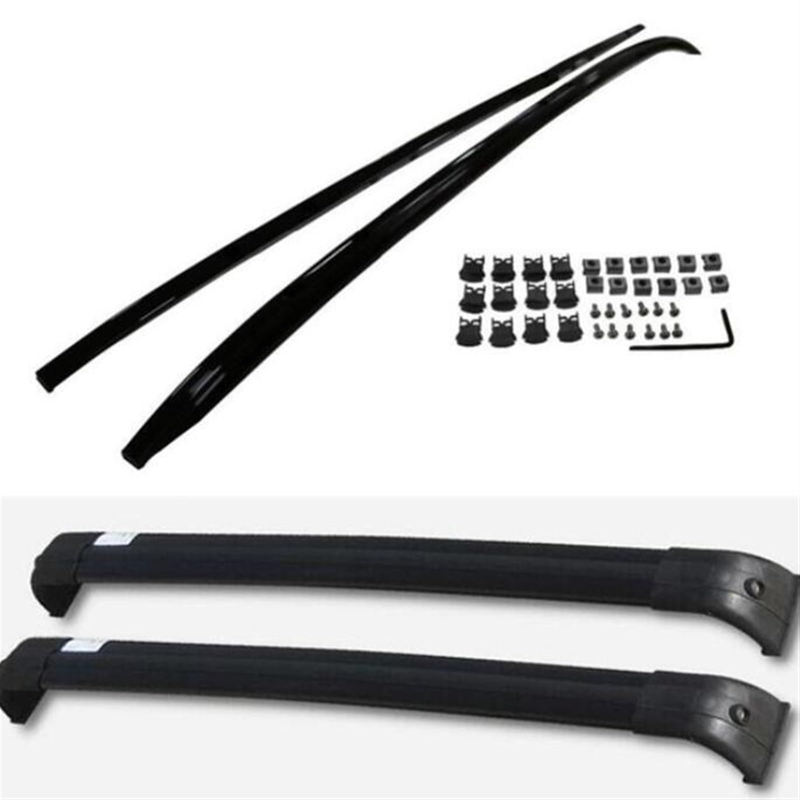 Kompatibel for Mazda CX9 CX-9 2018 2019 2020 2021 2022 2023 Aluminiumlegierung Auto Dachträger Gepäckträger Crossel(Roof Rack bar black) von LJBaab