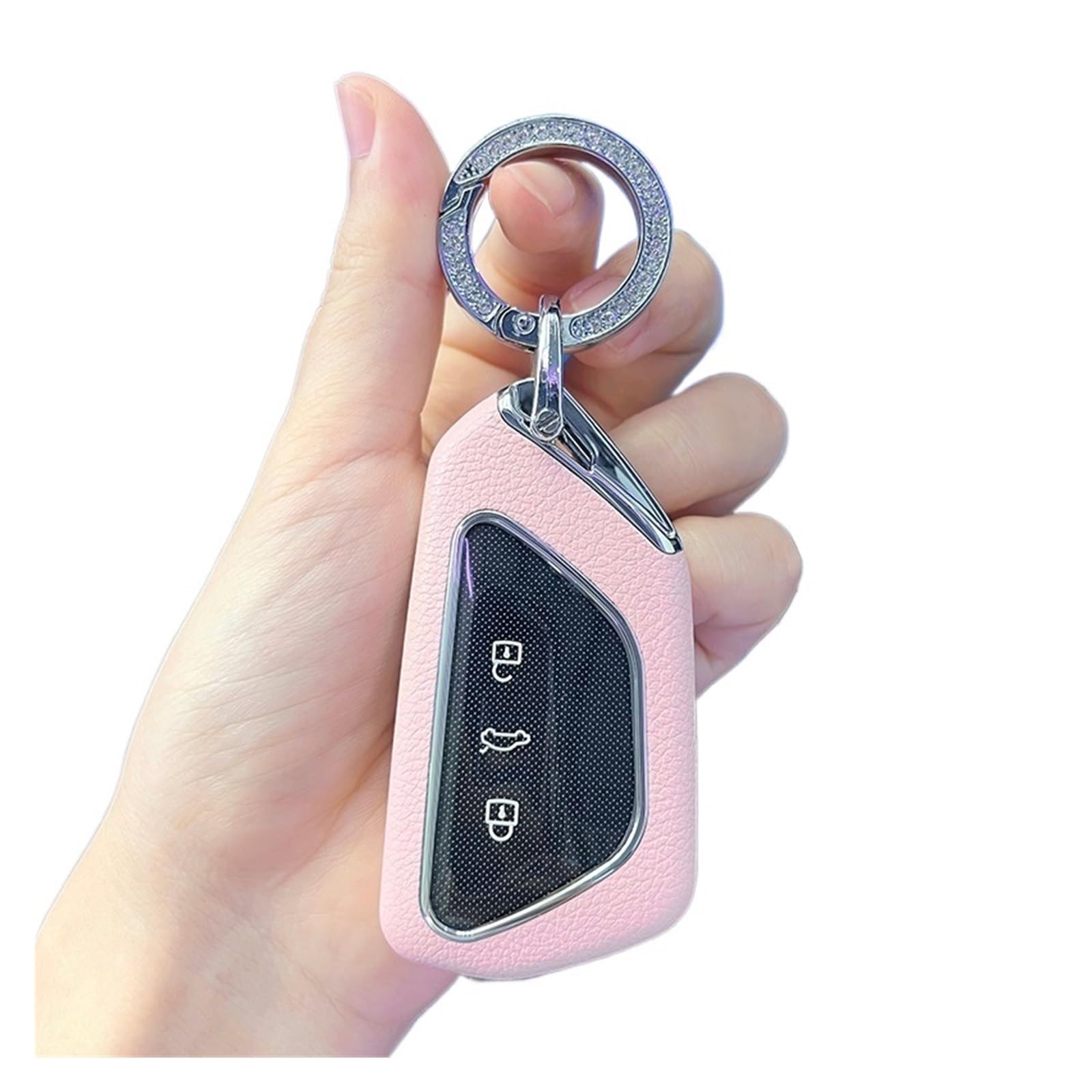 Kompatibel for VW Golf Teramont Talagon Tavendor ID3 Einfacher Stil Leder + TPU Car Remote Key Hülle(Style 5) von LJBaab