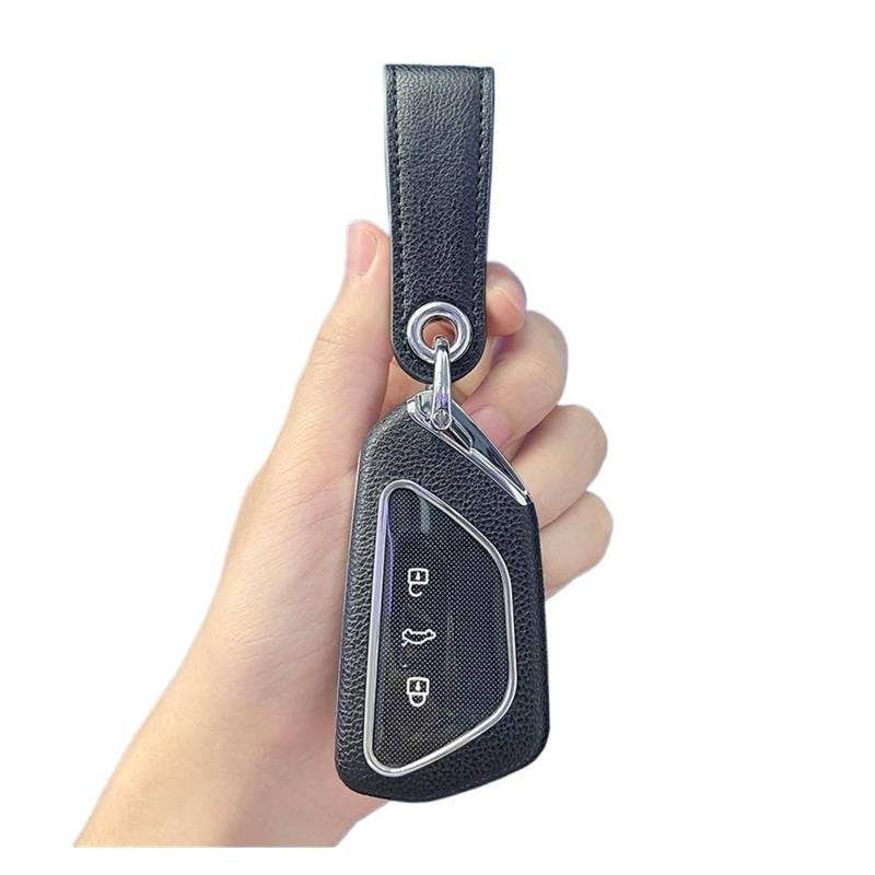 Kompatibel for VW Golf Teramont Talagon Tavendor ID3 Einfacher Stil Leder + TPU Car Remote Key Hülle(Style 6) von LJBaab