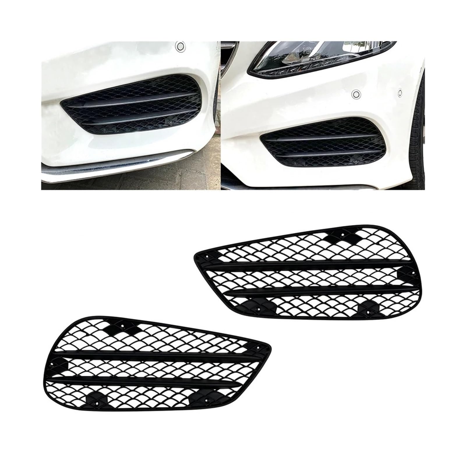 Kompatibel for die Benz E-Klasse W212 4-Doors AMG-Line 2013-2015 Auto vorne Nebel Leuchten Lampen-Lampen-Kühlergrill Lufteinlassgitter Austausch von LJBaab