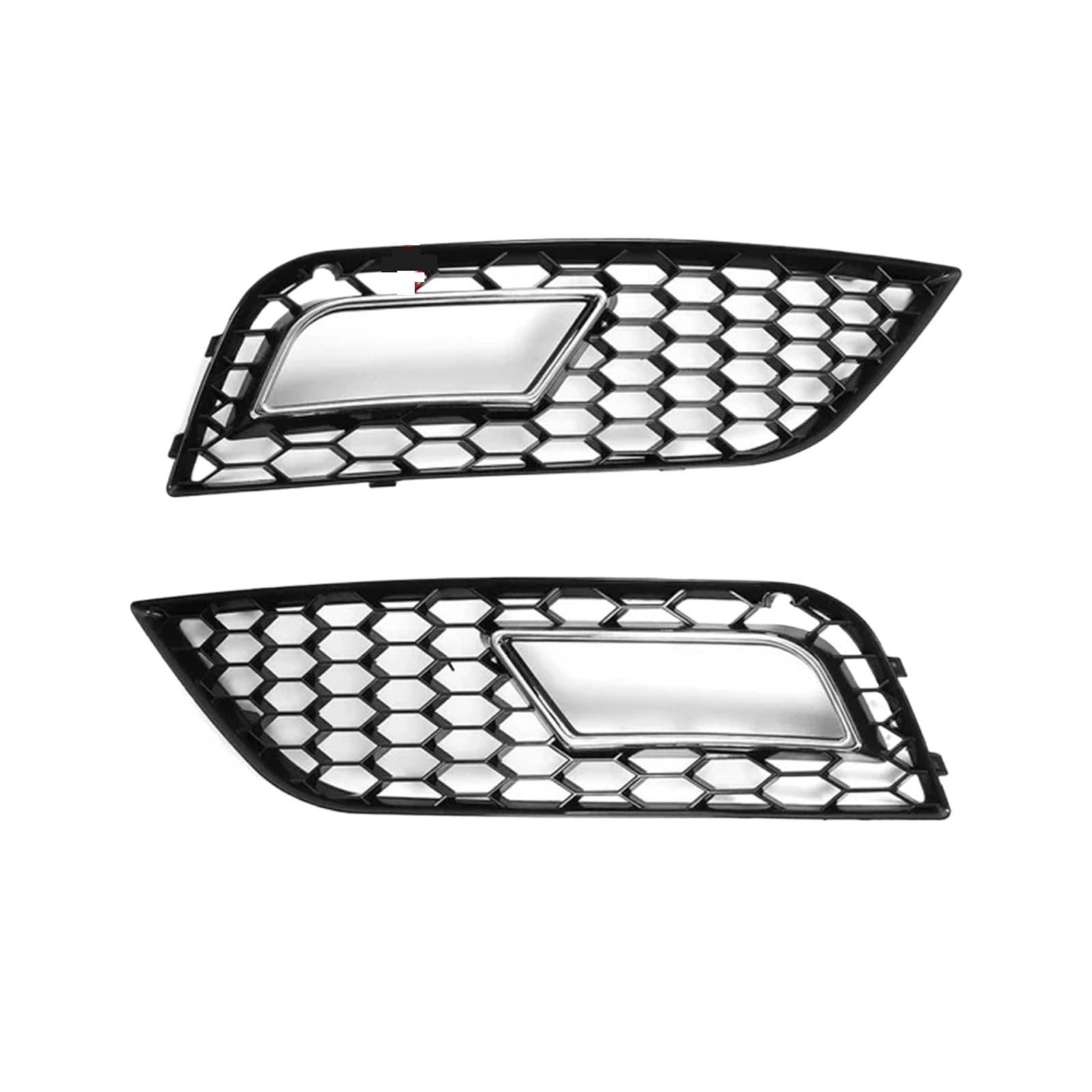 Nebelscheinwerferlampe Abdeckungsabdeckung Wabenheiger Vordergittergrill kompatibel mit A4 B8.5 2013-2016 Vordere Stoßfänger Lower Kühlergrill RS4-Autos-Accessoires im Stil(A-Chrome) von LJBaab